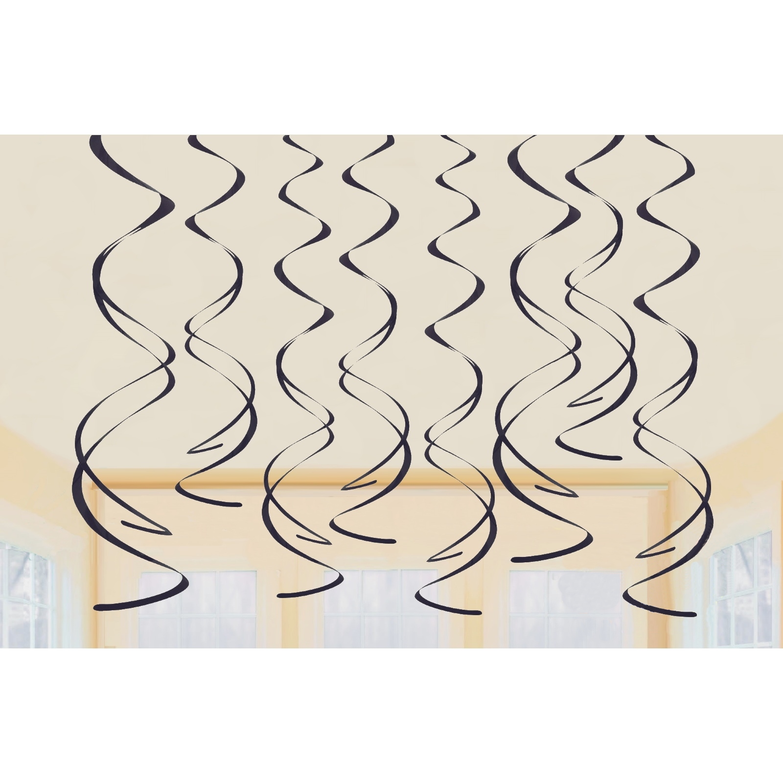 Black Swirls (Pack of 8)