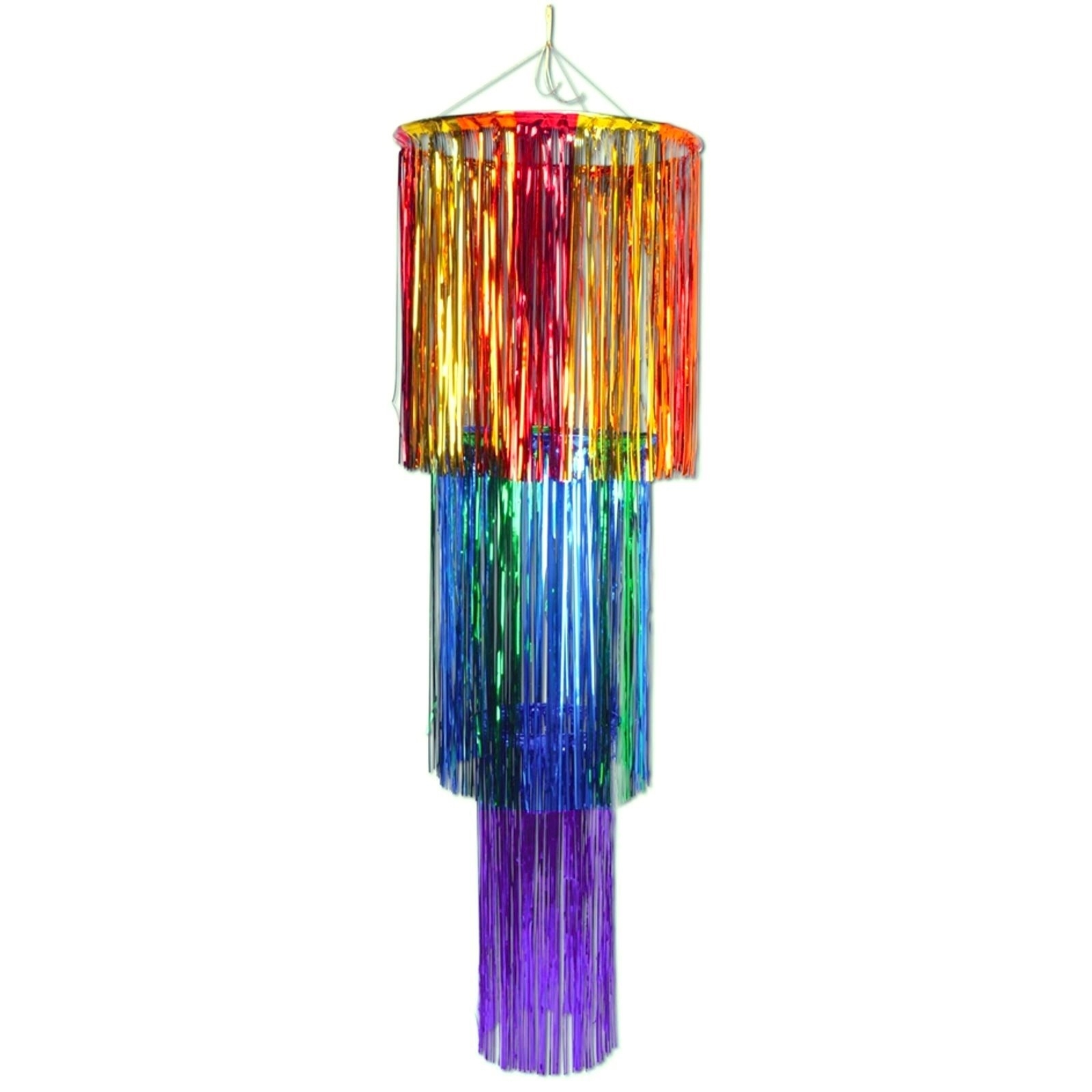Foil Shimmering Chandelier Rainbow