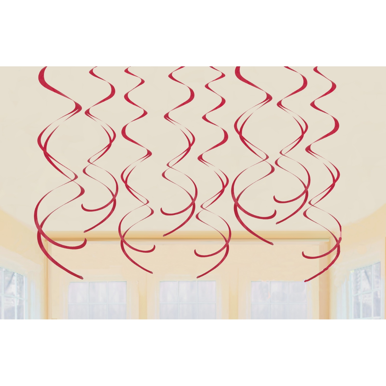 Red Swirls (Pack of 8)