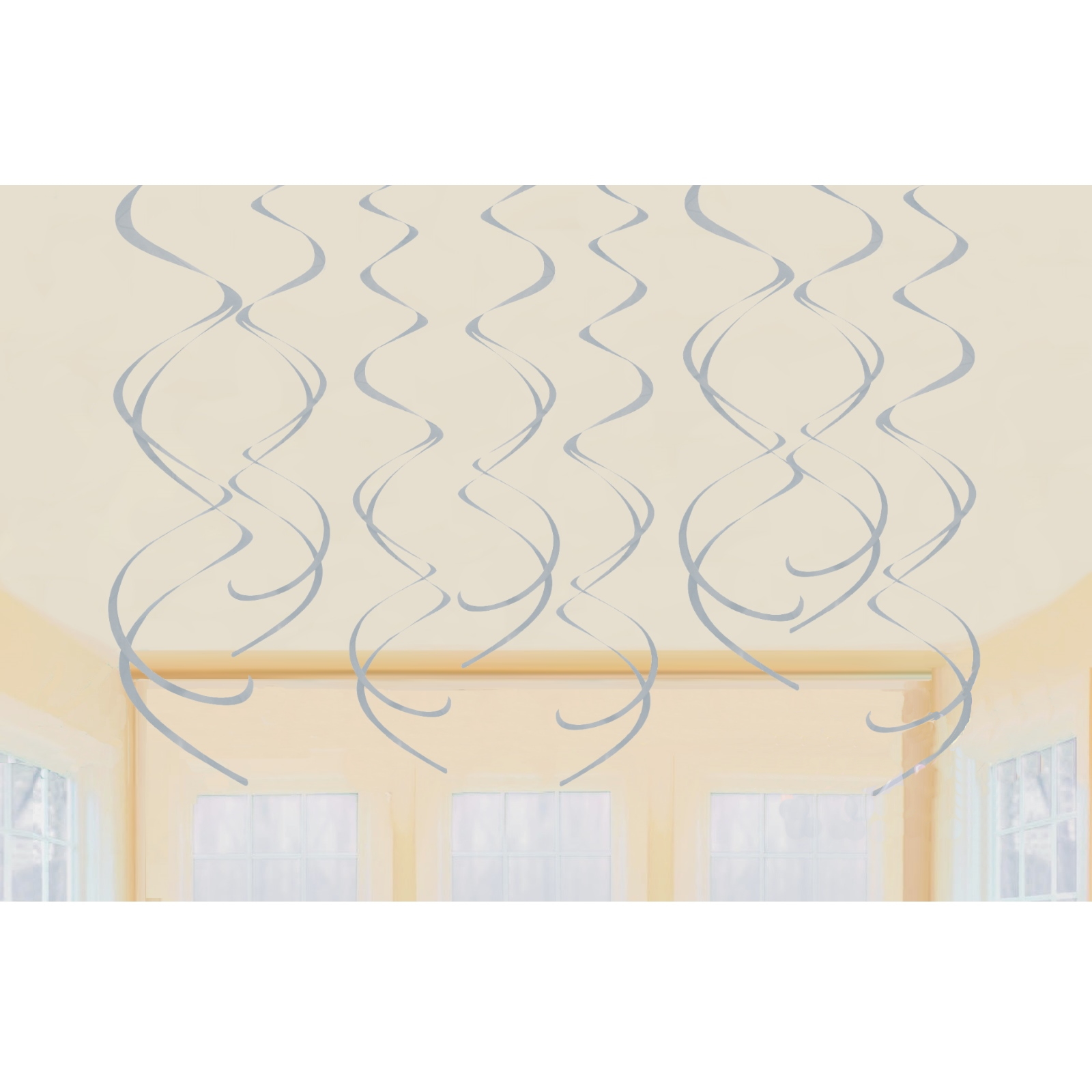 Silver Swirls (Pack of 8)