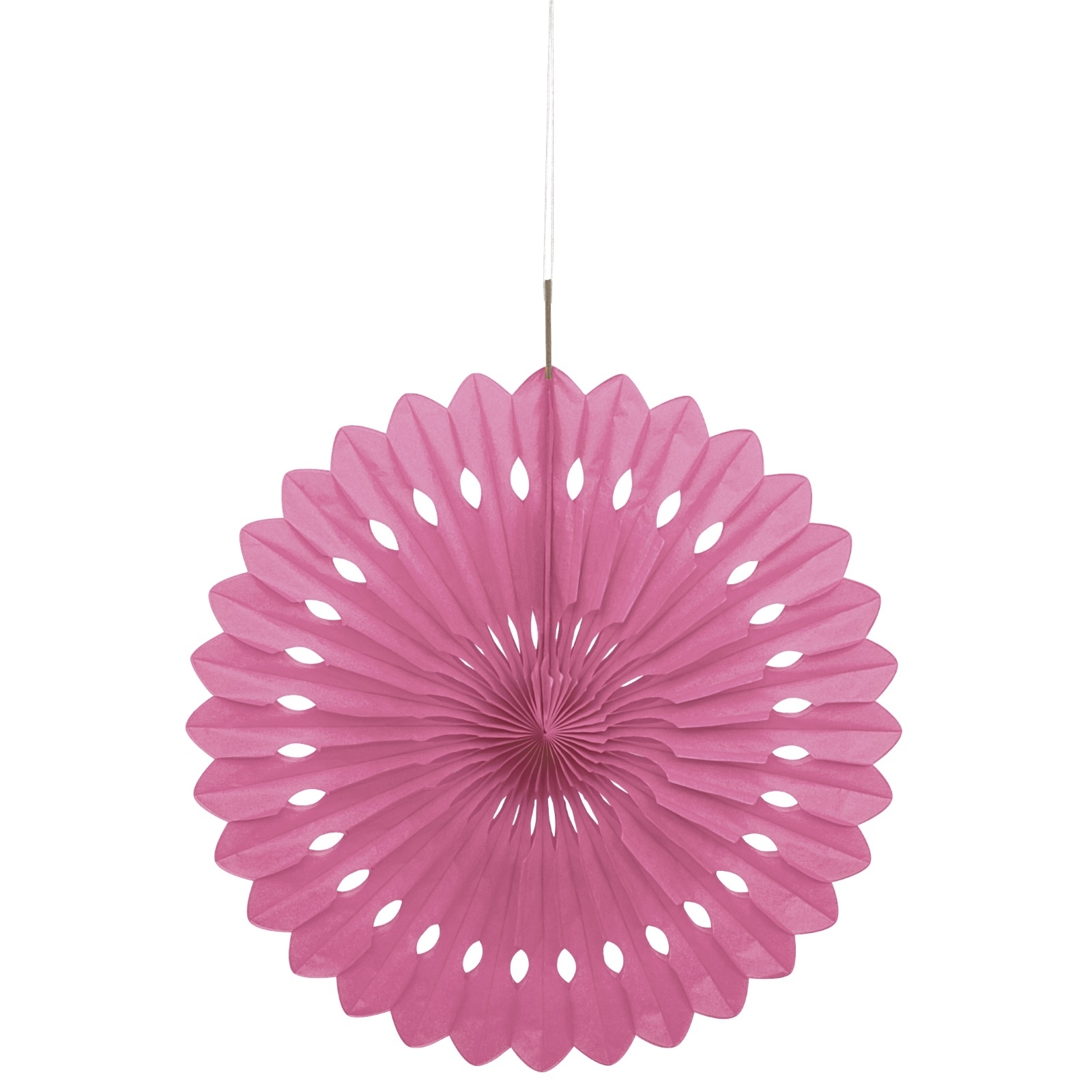 Pink Decorative Tissue Fan 40cm