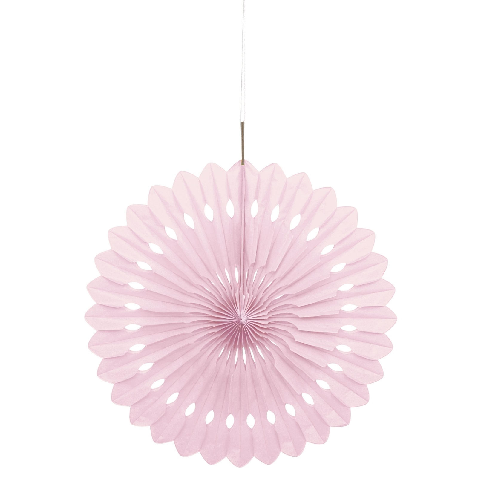 Light Pink Decorative Tissue Fan 40cm
