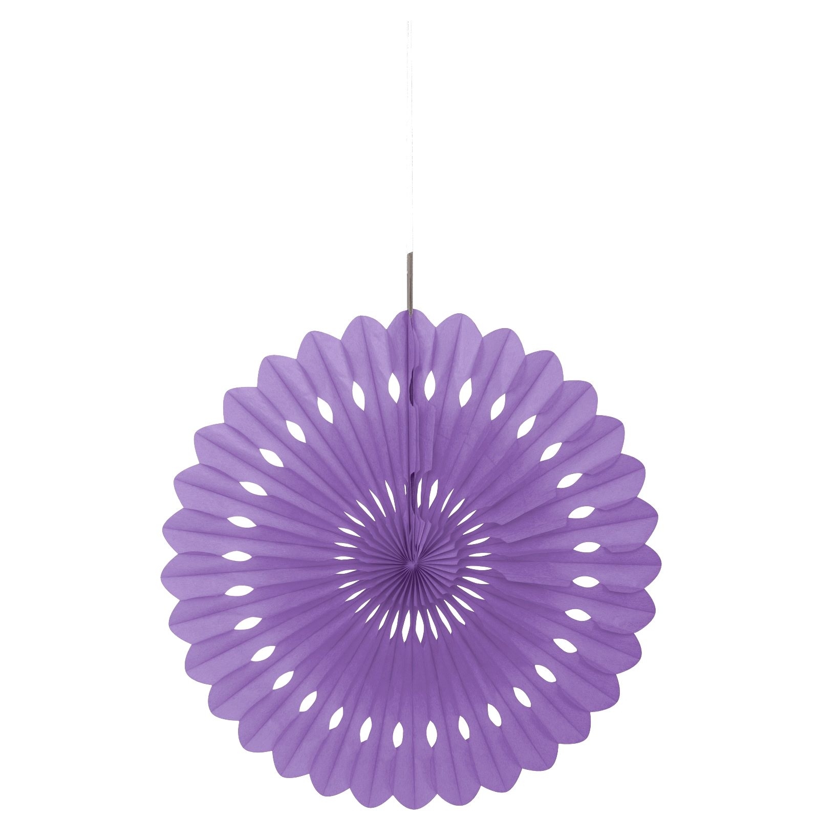 Purple Decorative Tissue Fan 40cm 