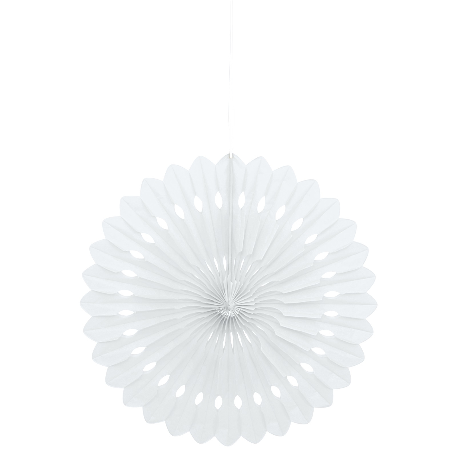 White Decorative Tissue Fan 40cm