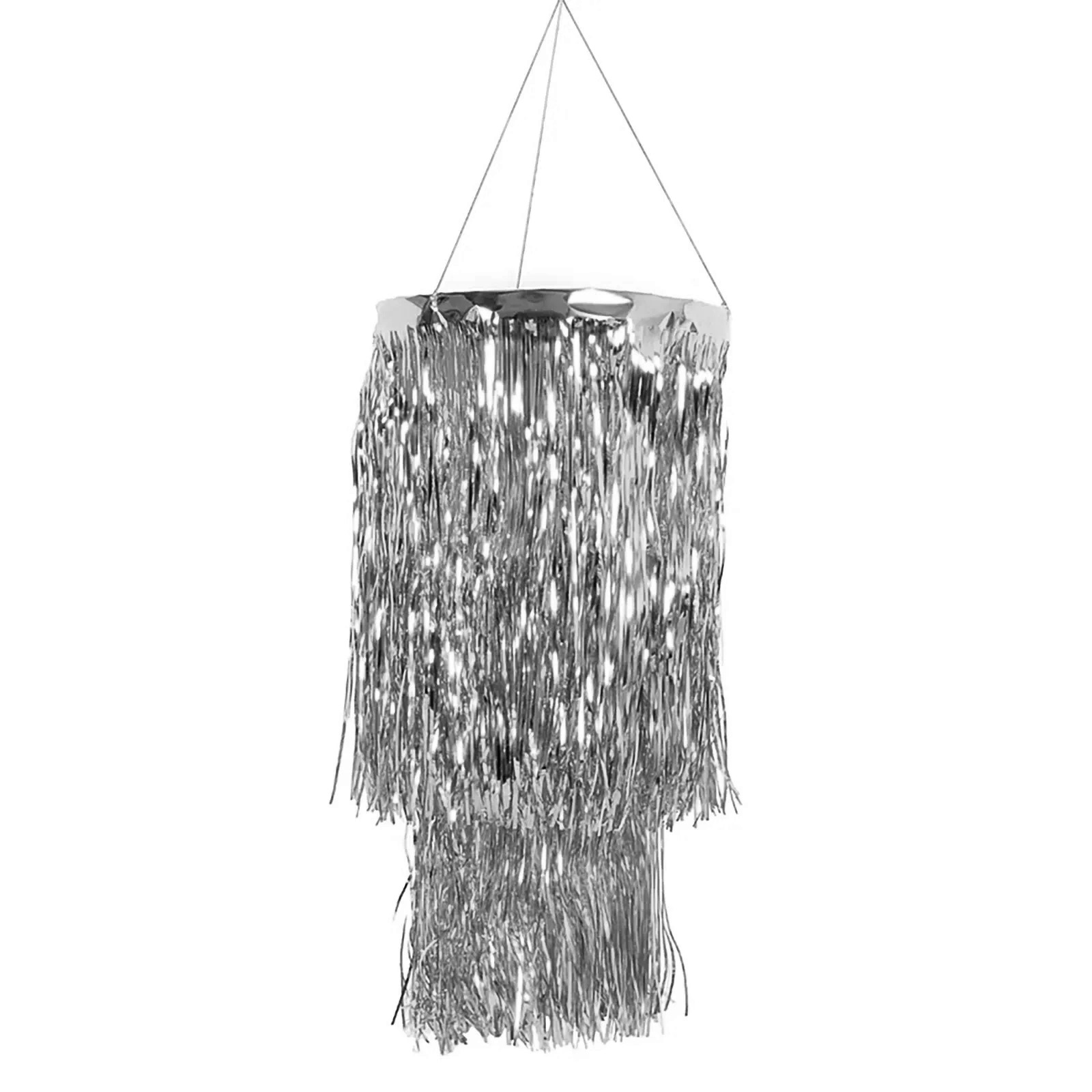 Metallic Silver Foil Chandelier
