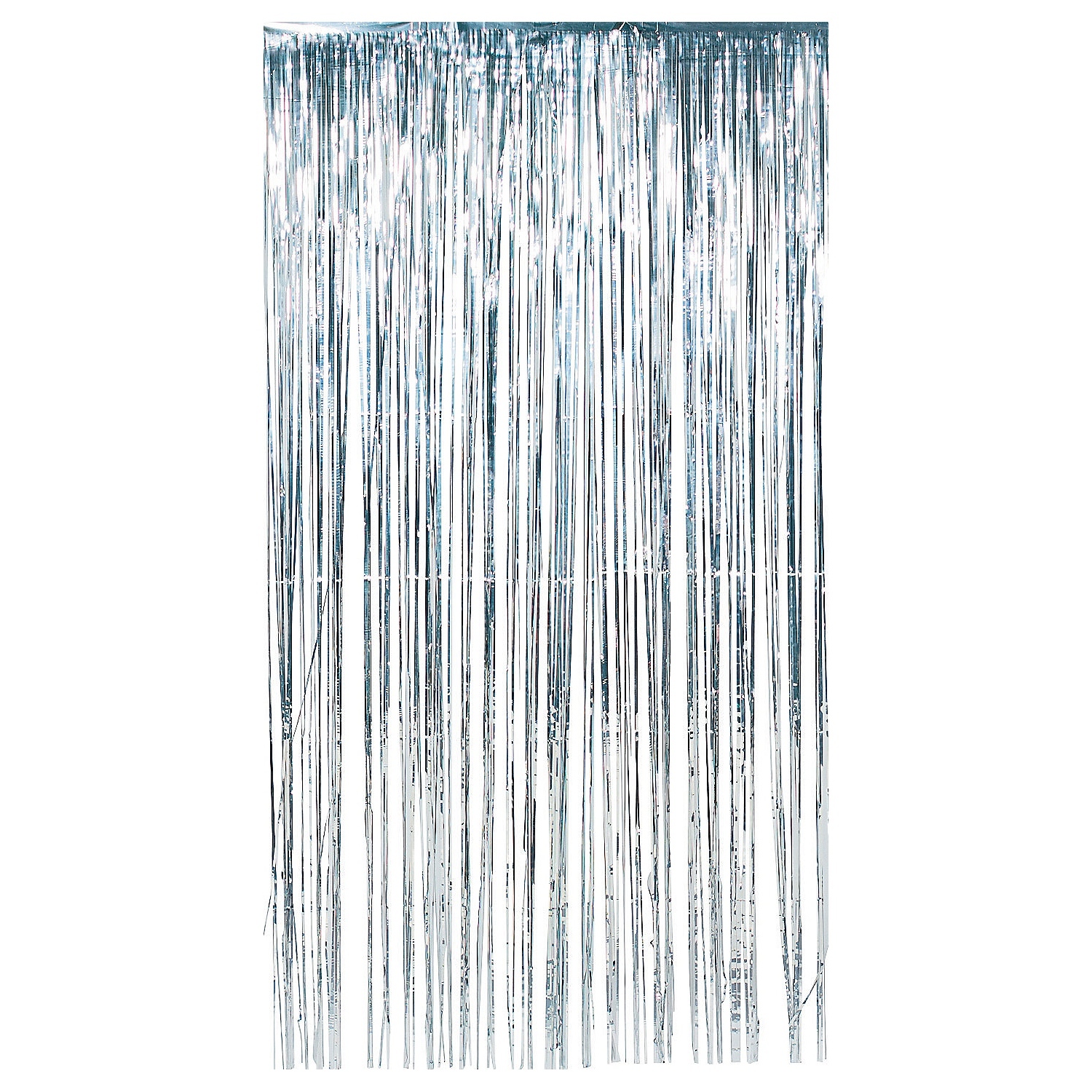 Metallic Silver Foil Curtain