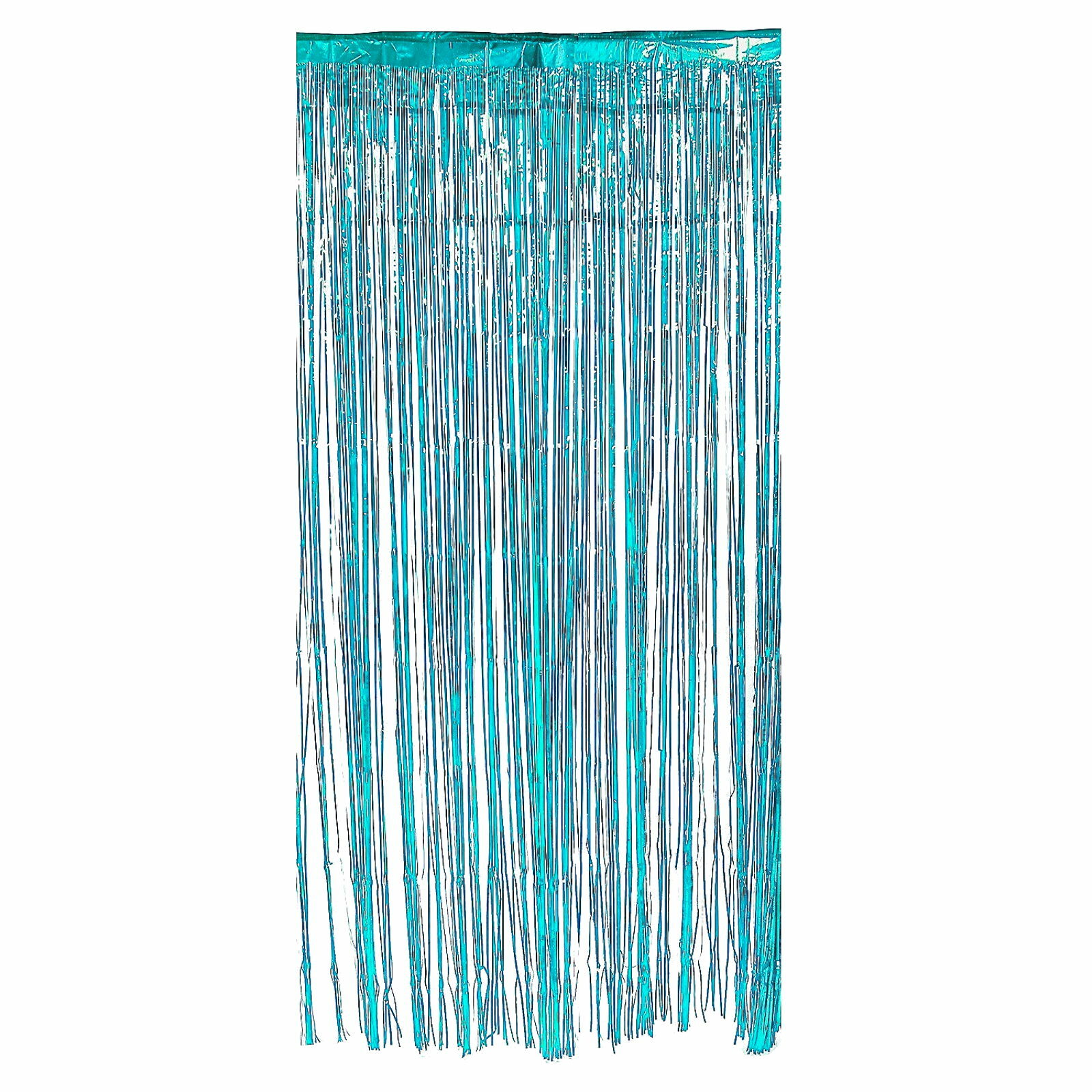 Teal Foil Backdrop Curtain