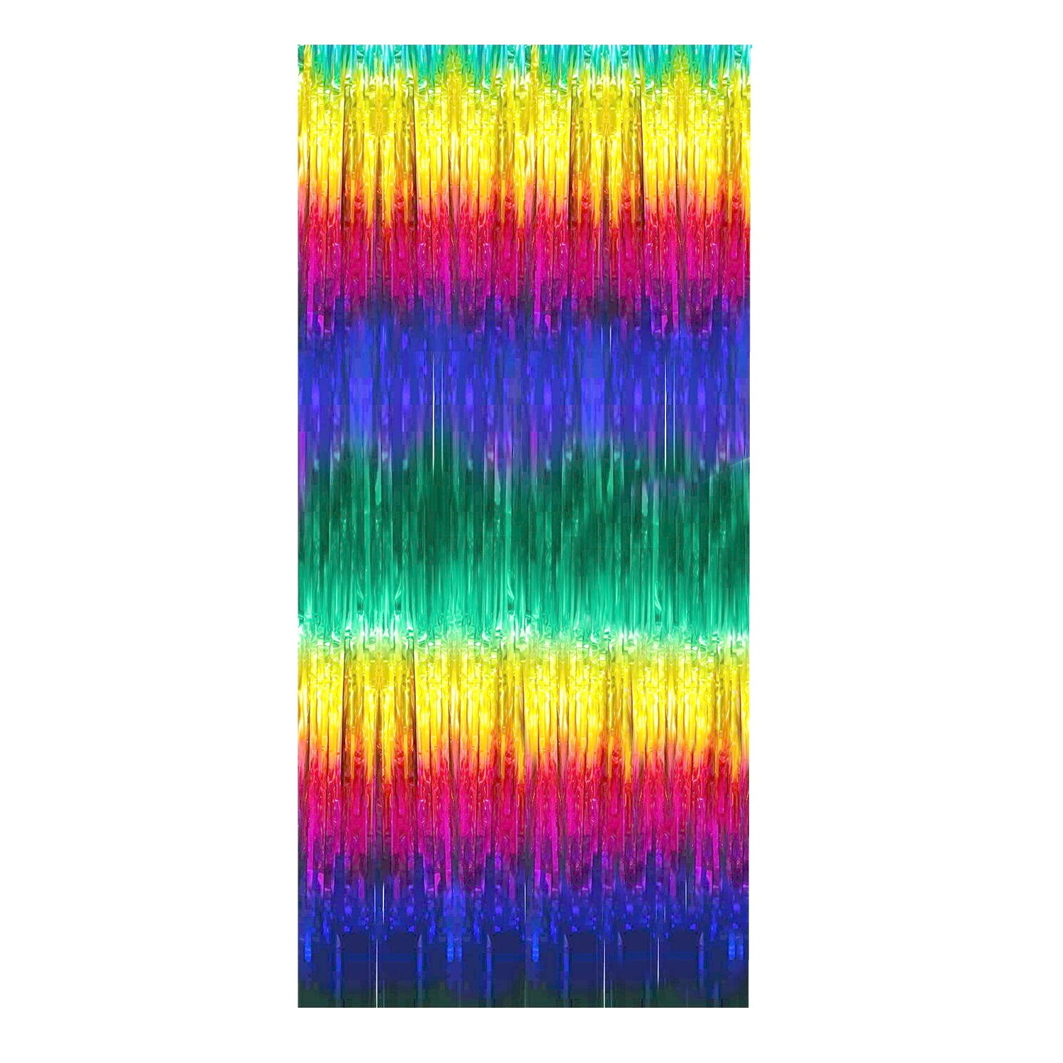 Metallic Rainbow Foil Curtain 100cm x 200cm