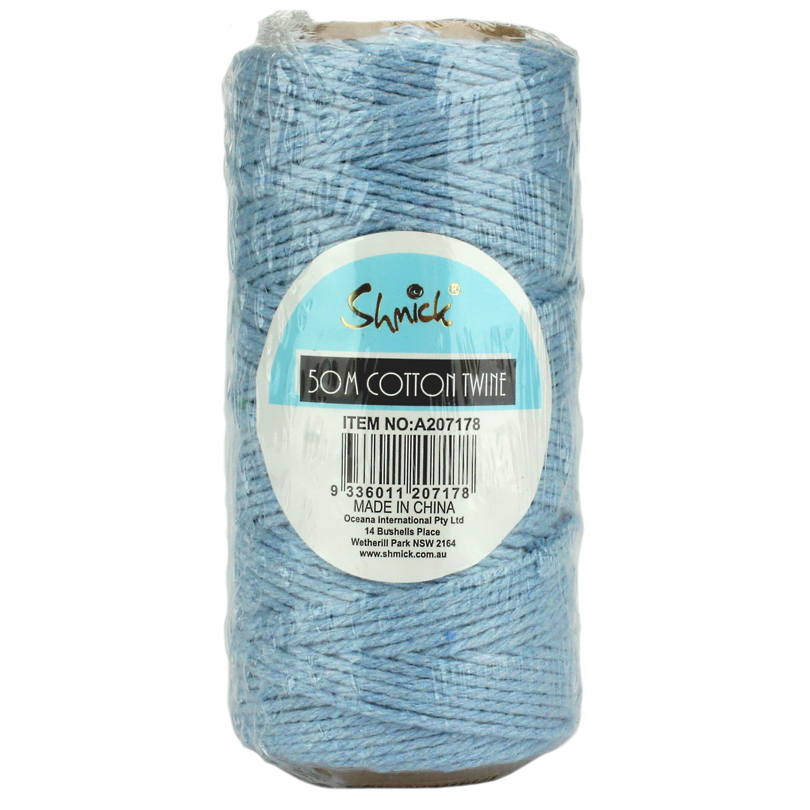 Pastel Blue Cotton Twine (50m)