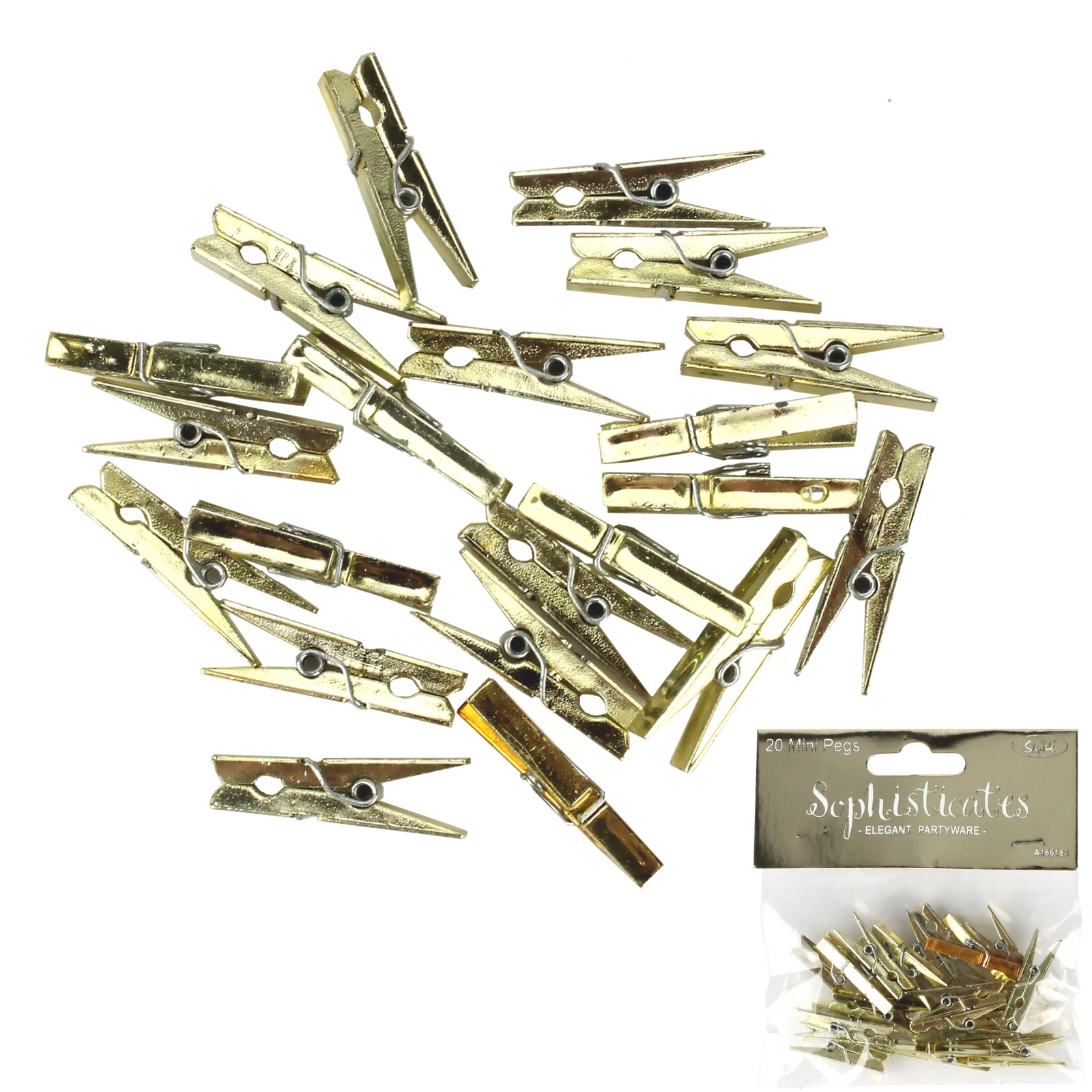 Mini Gold Pegs (Pack of 20)