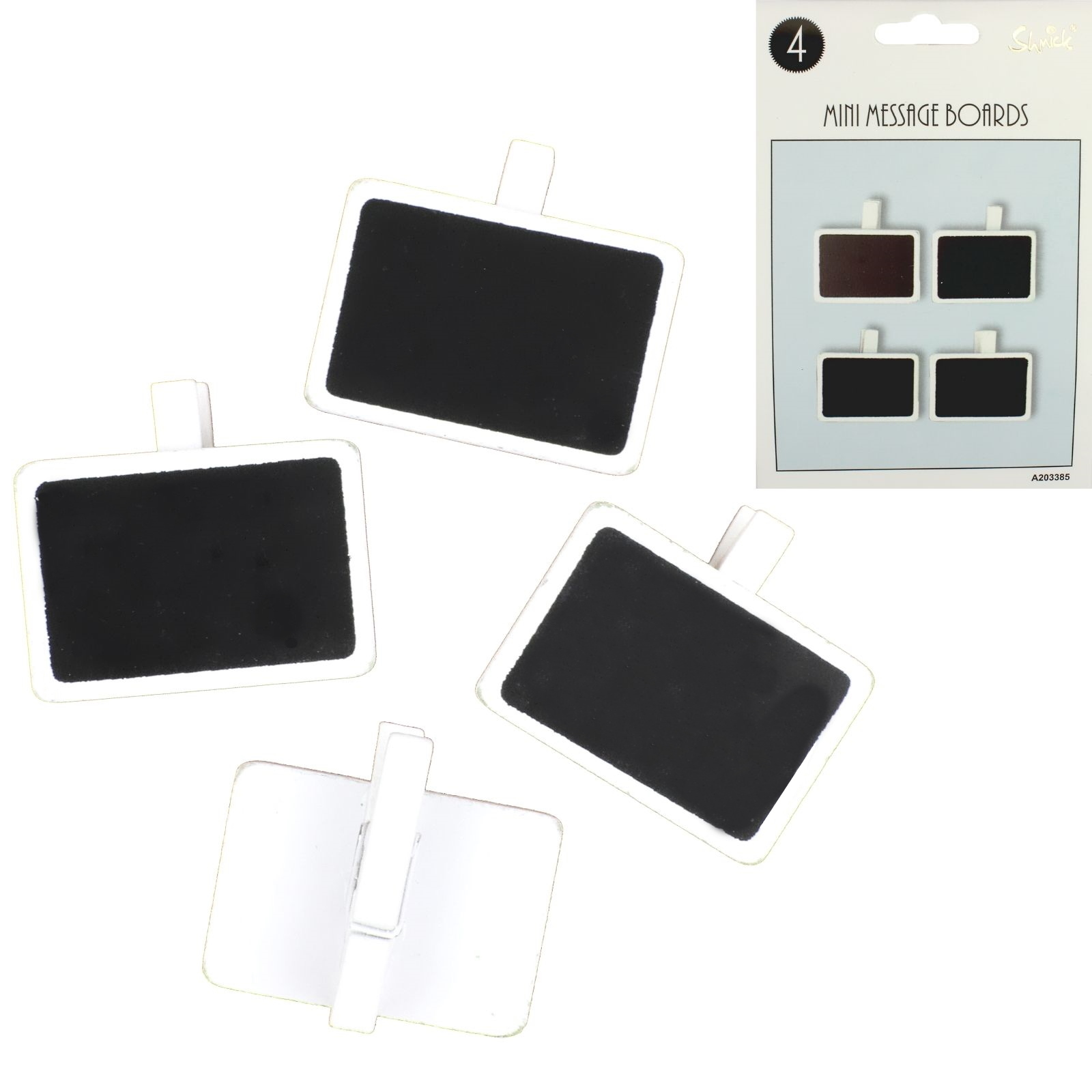 Mini White Message Chalkboards (Pack of 4)
