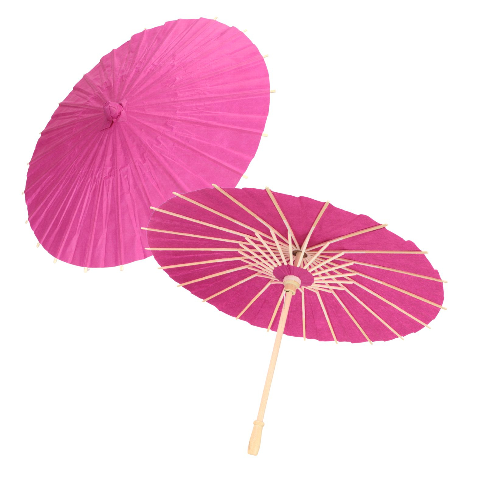 Medium Hot Pink Paper Parasol 40cm 