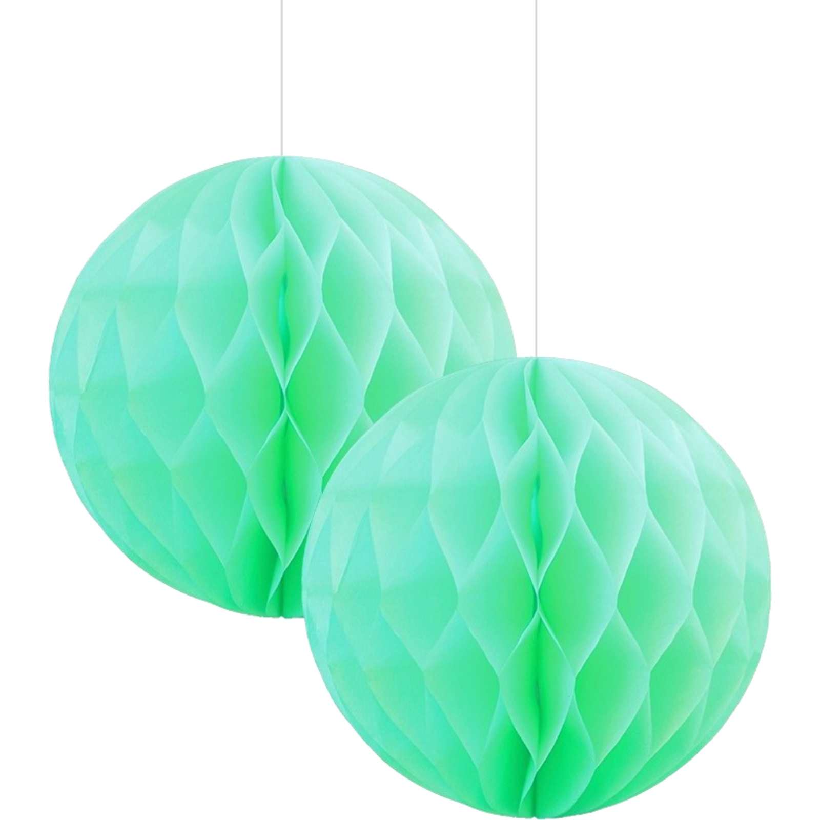 Mint Green Honeycomb Balls 15cm (Pack of 2)