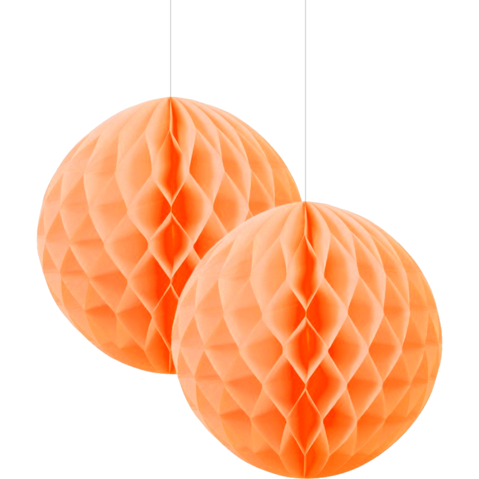 Peach Honeycomb Balls 15cm (Pack of 2)