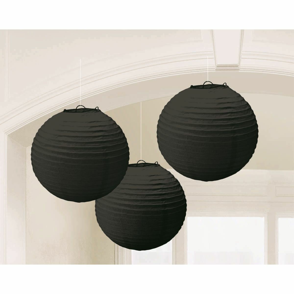 Paper Lanterns Black (Pack of 3)