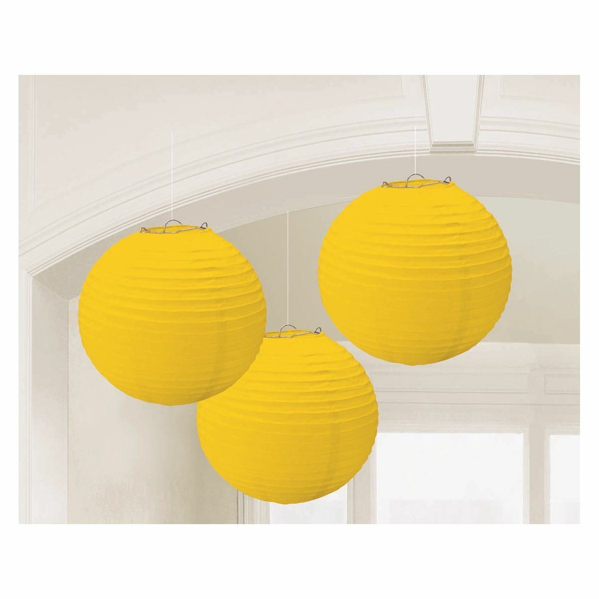 Paper Lanterns Yellow (Pack of 3)