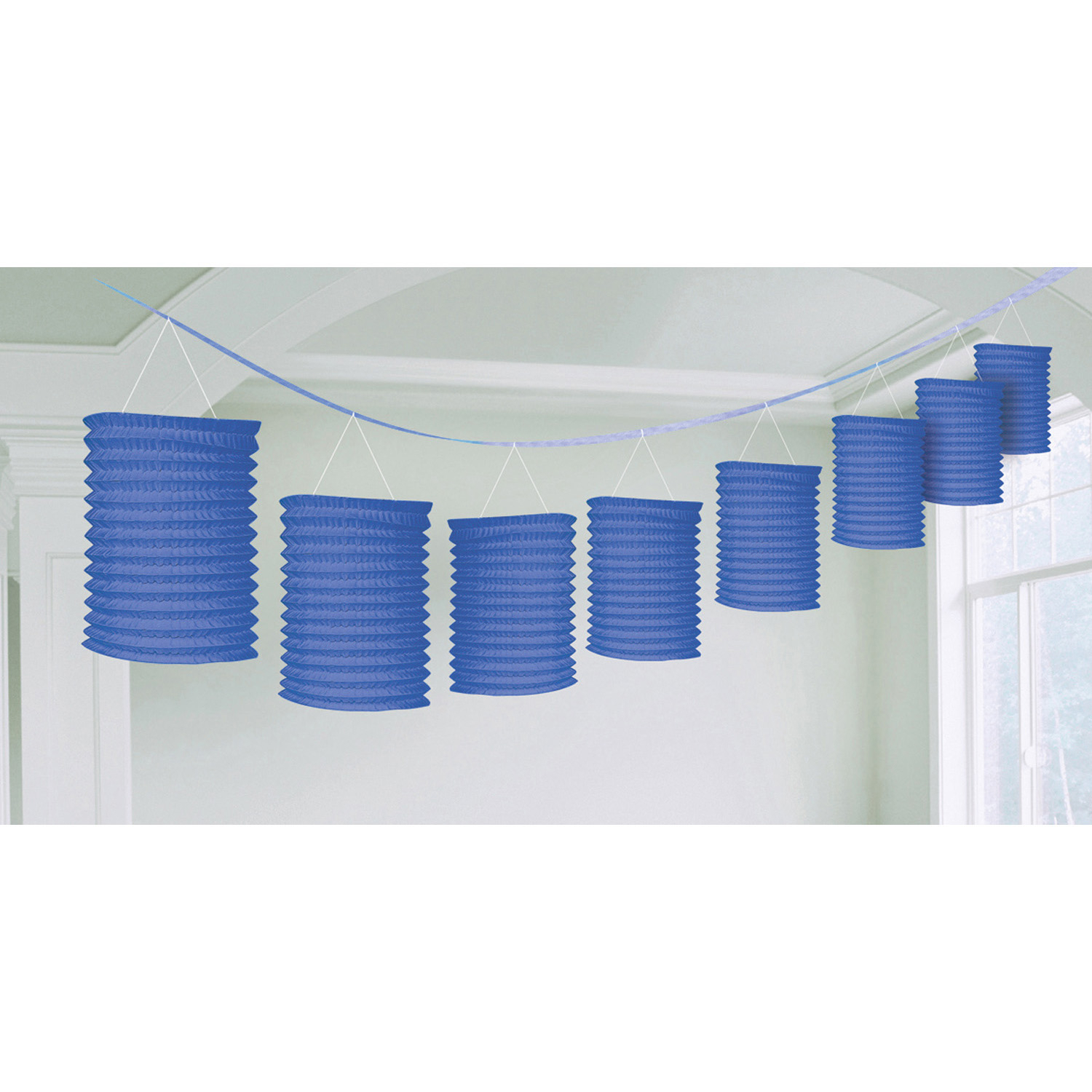Paper Lantern Garland Blue