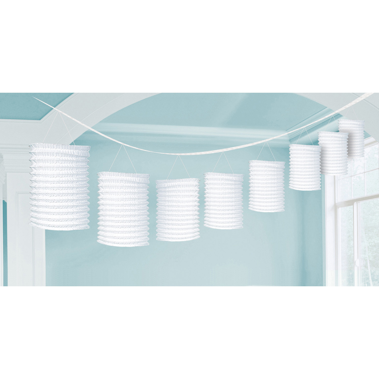 Paper Lantern Garland White