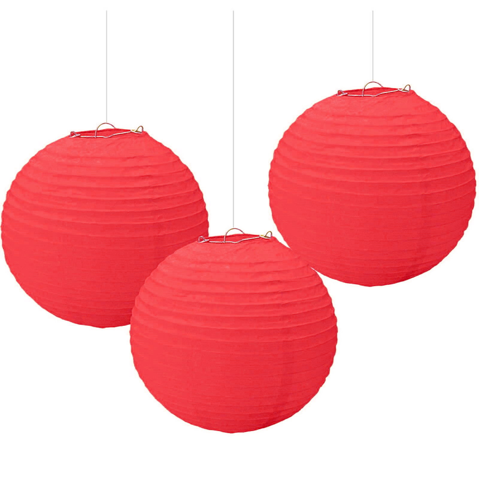 Paper Lanterns Red (Pack of 3)