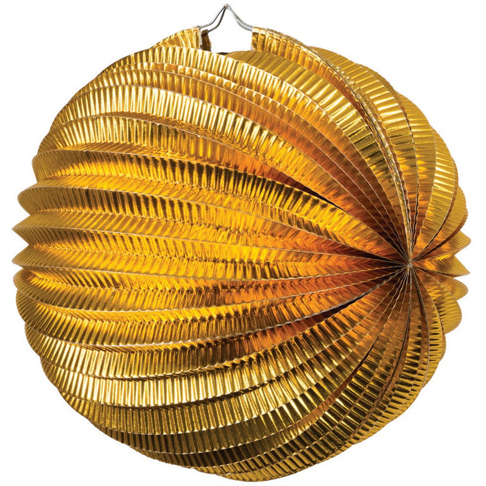 Gold Accordion Paper Lantern 35cm Gold Party Supplies Coloured