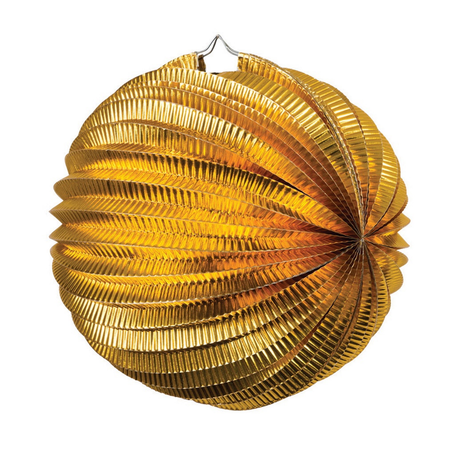 Gold Accordion Paper Lantern 25cm Gold Party Supplies Coloured