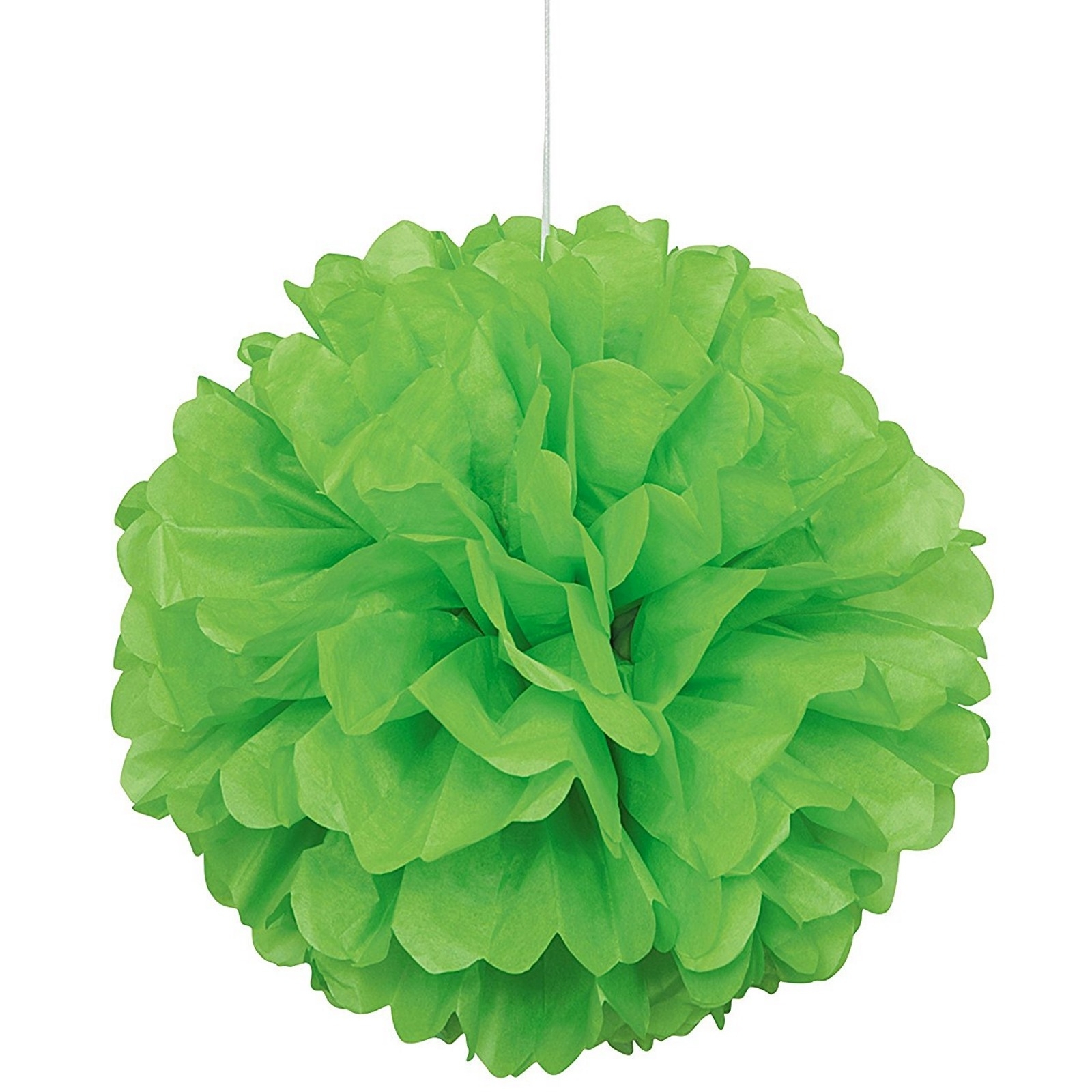 40cm Tissue Paper Puff Ball Lime Green