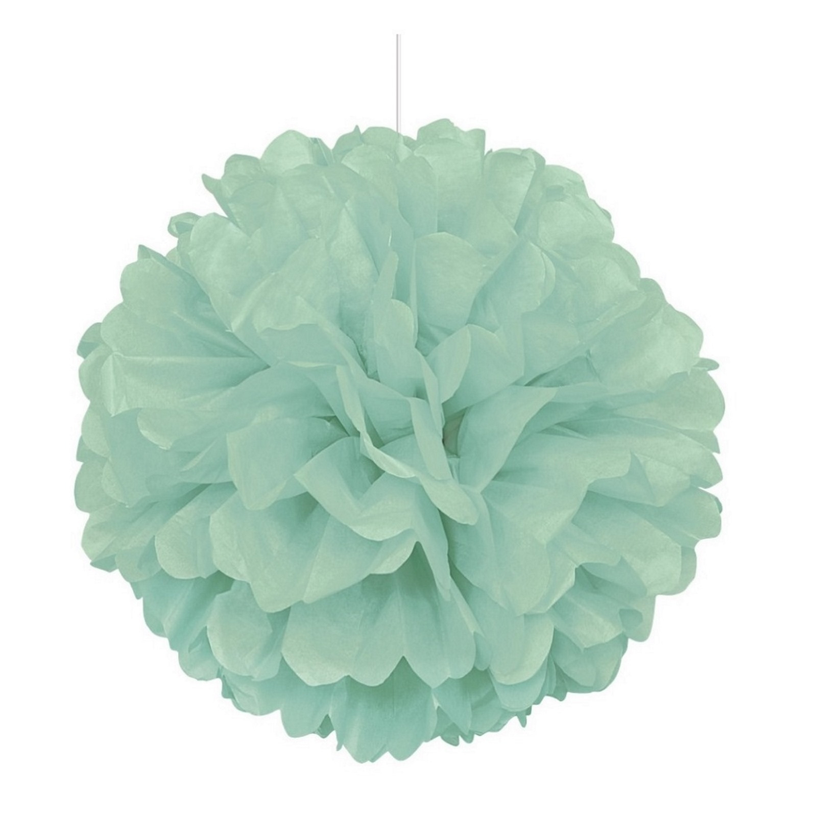 40cm Tissue Paper Puff Ball Mint Green