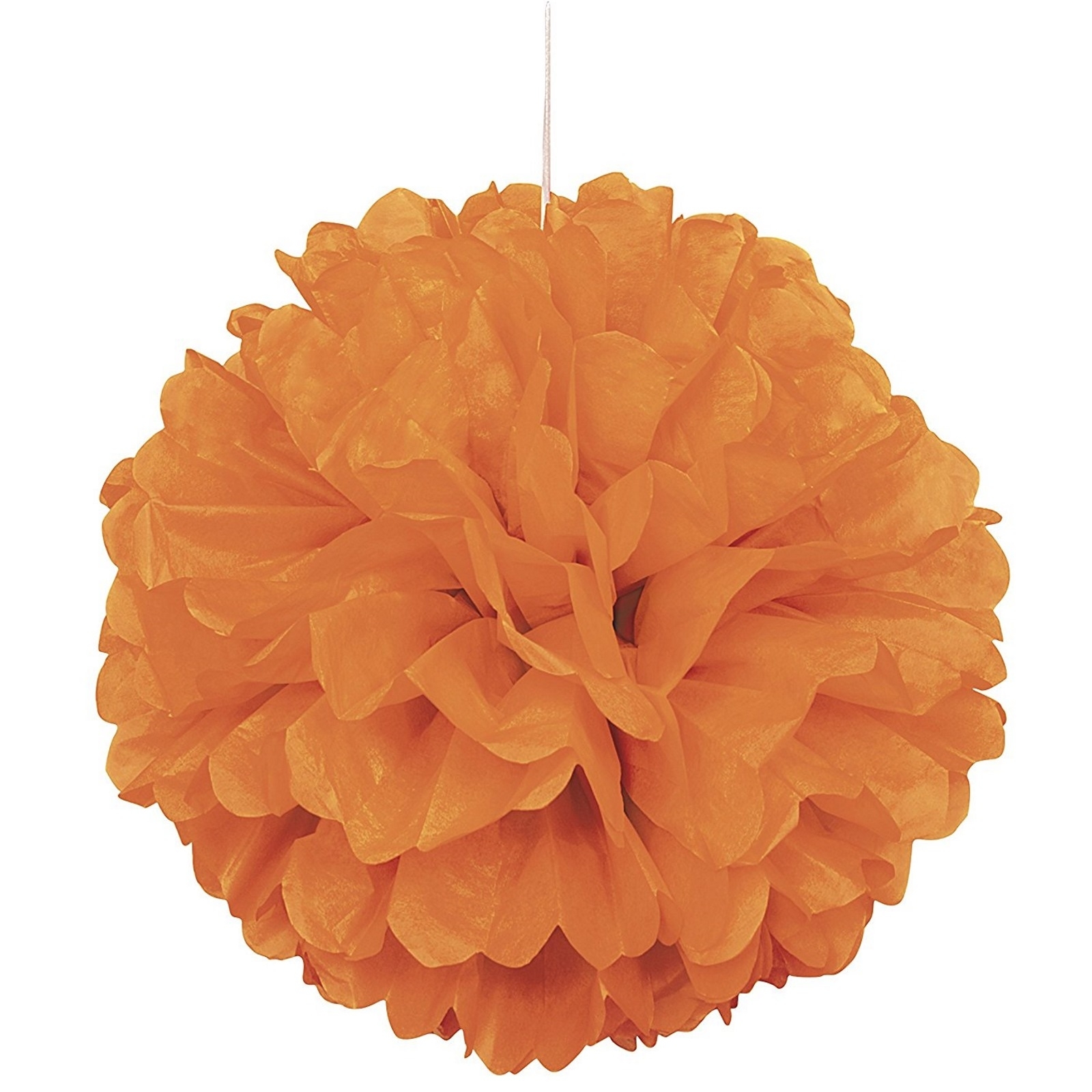 40cm Tissue Paper Puff Ball Orange