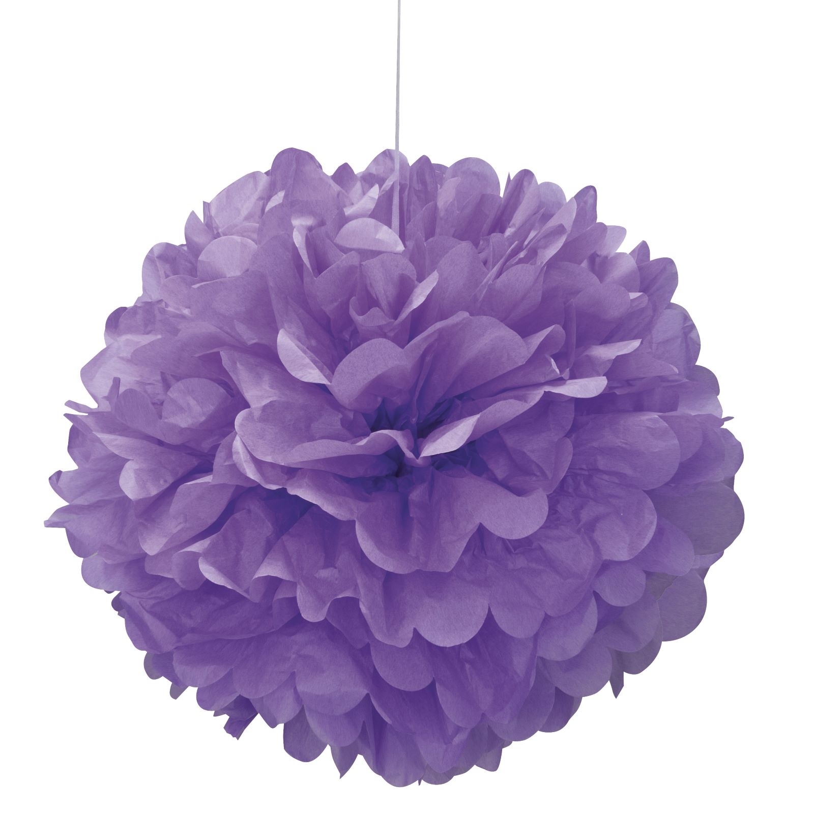 40cm Tissue Paper Puff Ball Purple