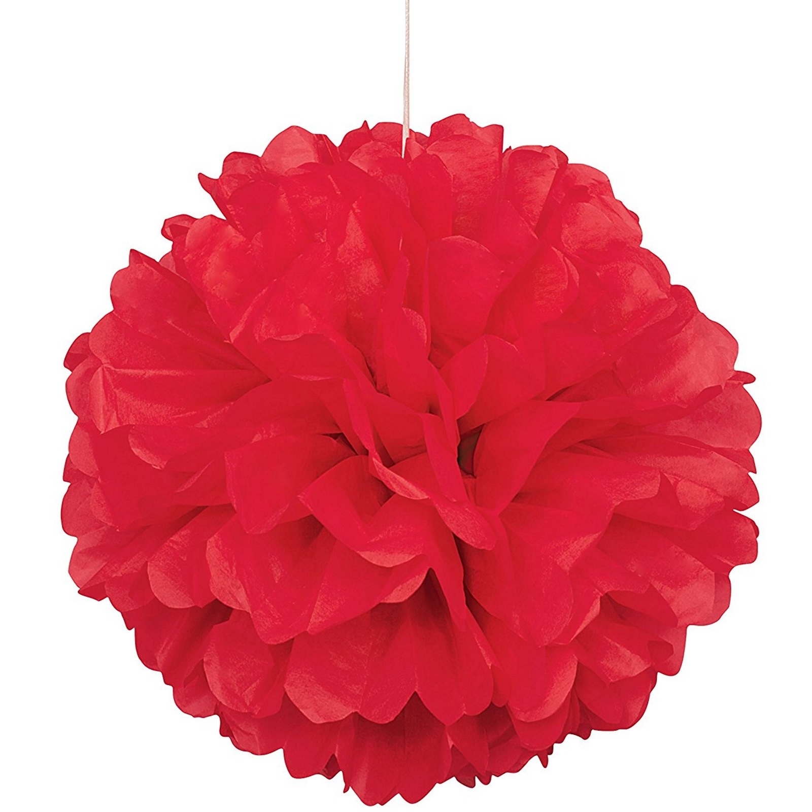40cm Tissue Paper Puff Ball Red
