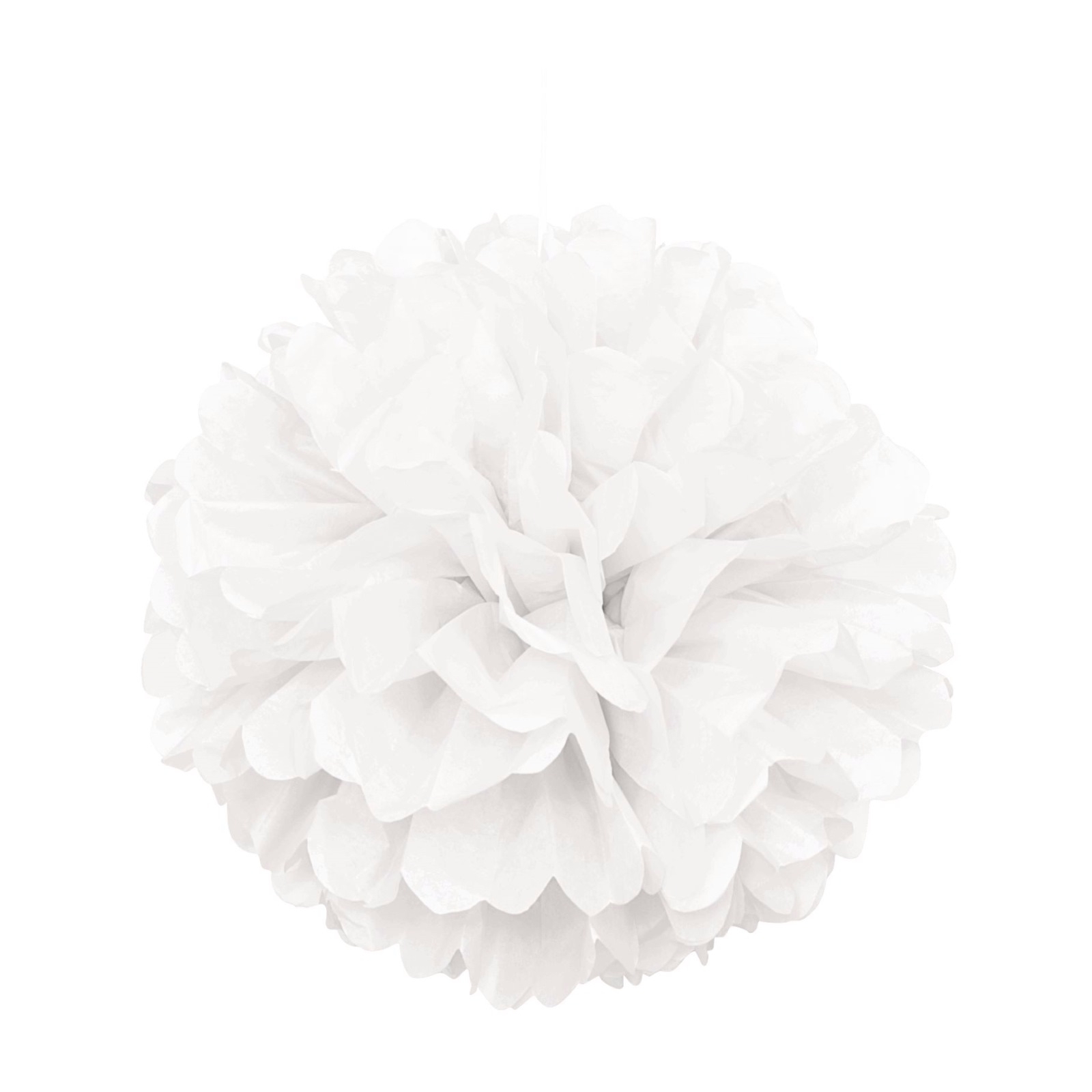20cm Tissue Paper Puff Ball White