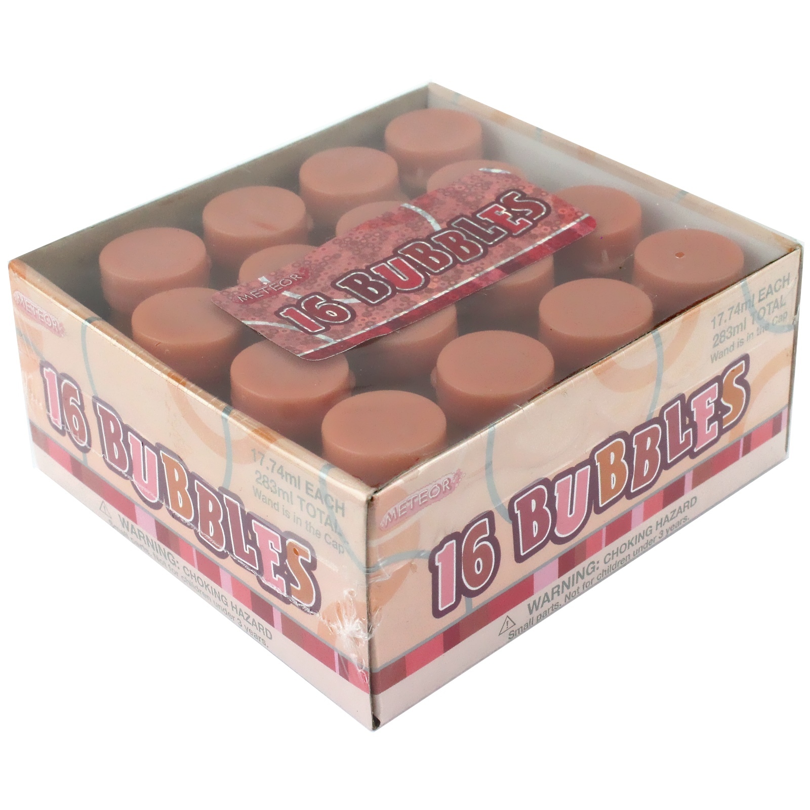 Glitz Matte Rose Gold Mini Bubble Bottles (Pack of 16)