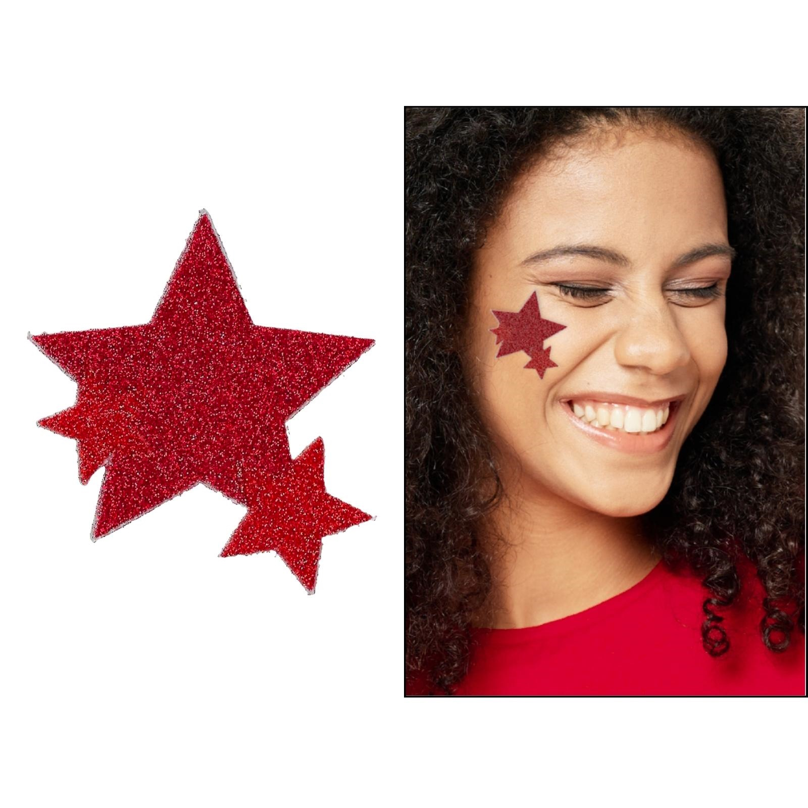 Red Glitter Star Body Jewellery