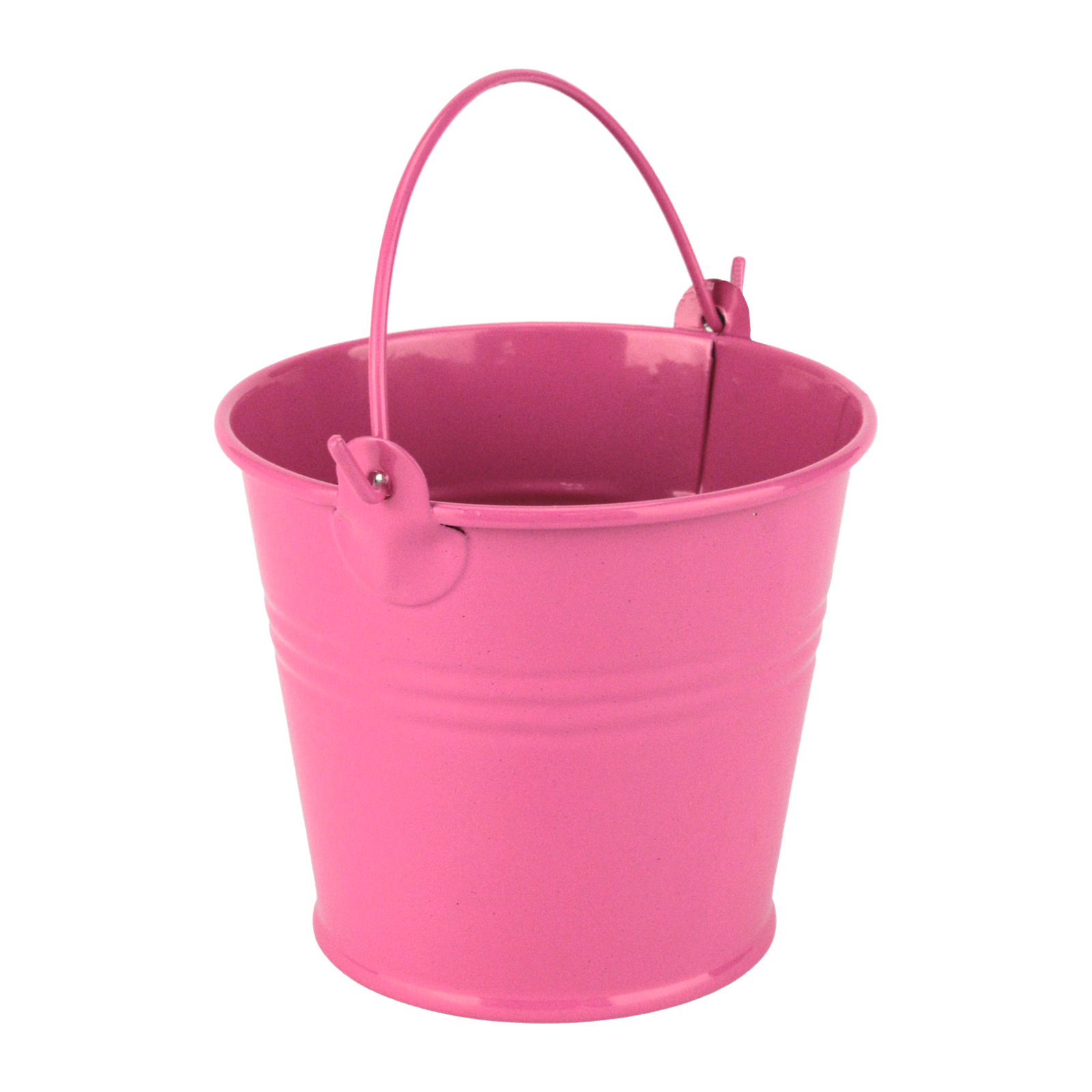 Small Hot Pink Metal Favour Bucket 7cm