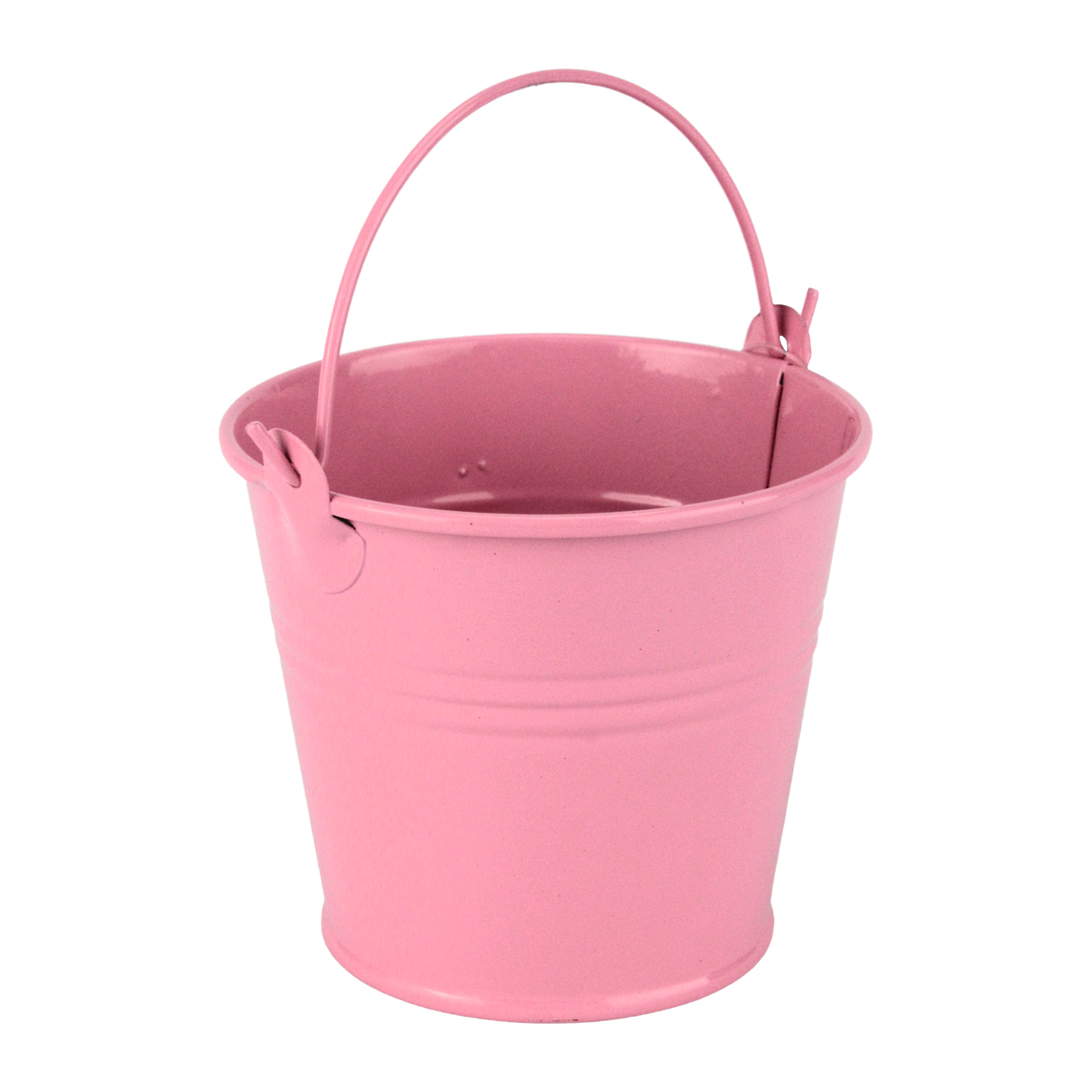Small Light Pink Metal Favour Bucket 7cm