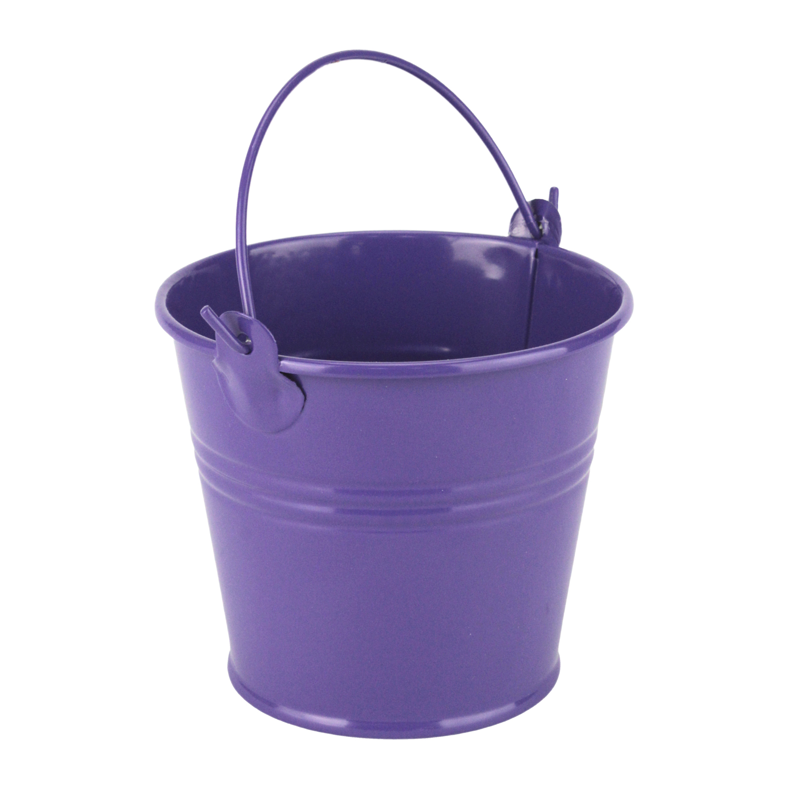 Small Purple Metal Favour Bucket 7cm 