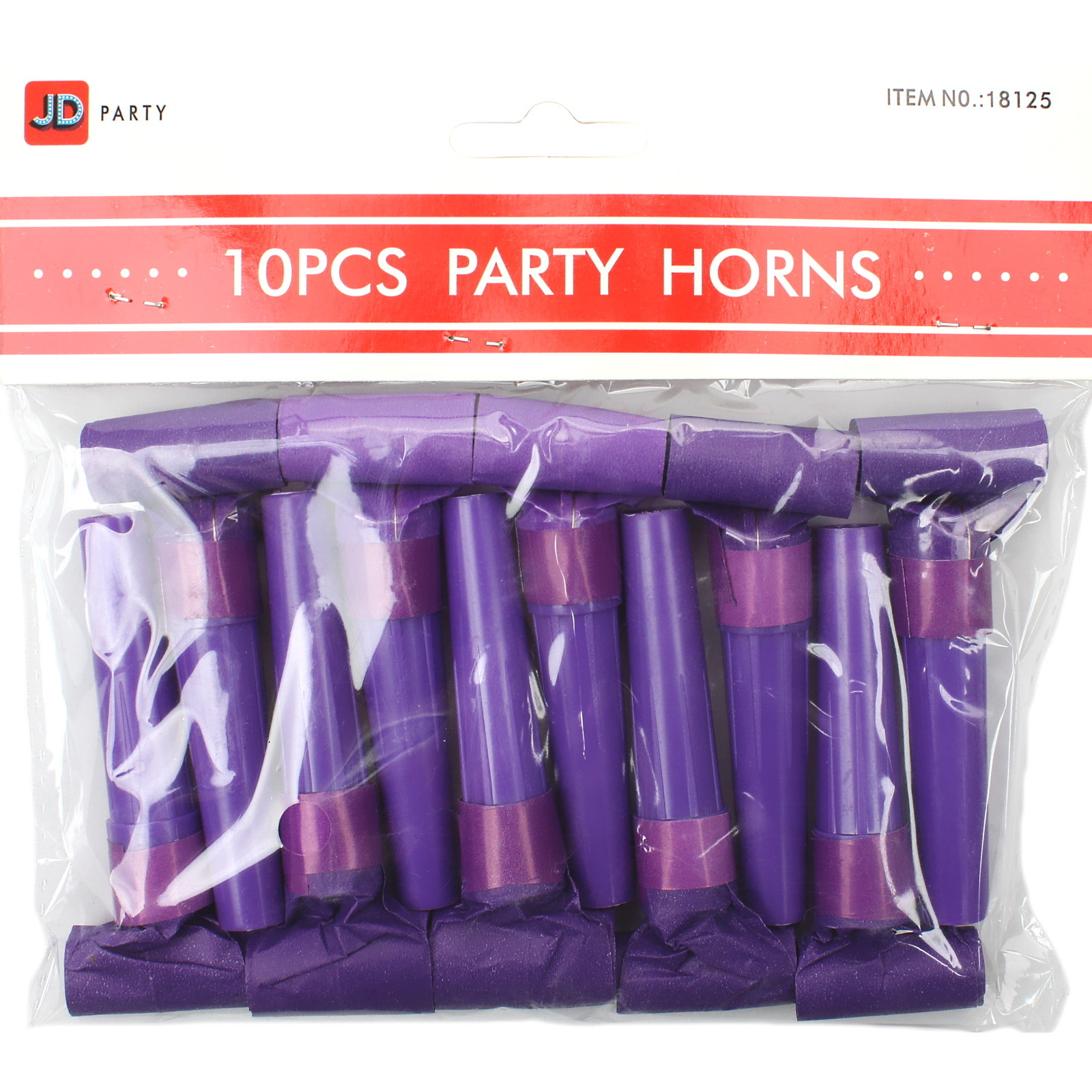 Purple Party Blowers (Pack of 10)