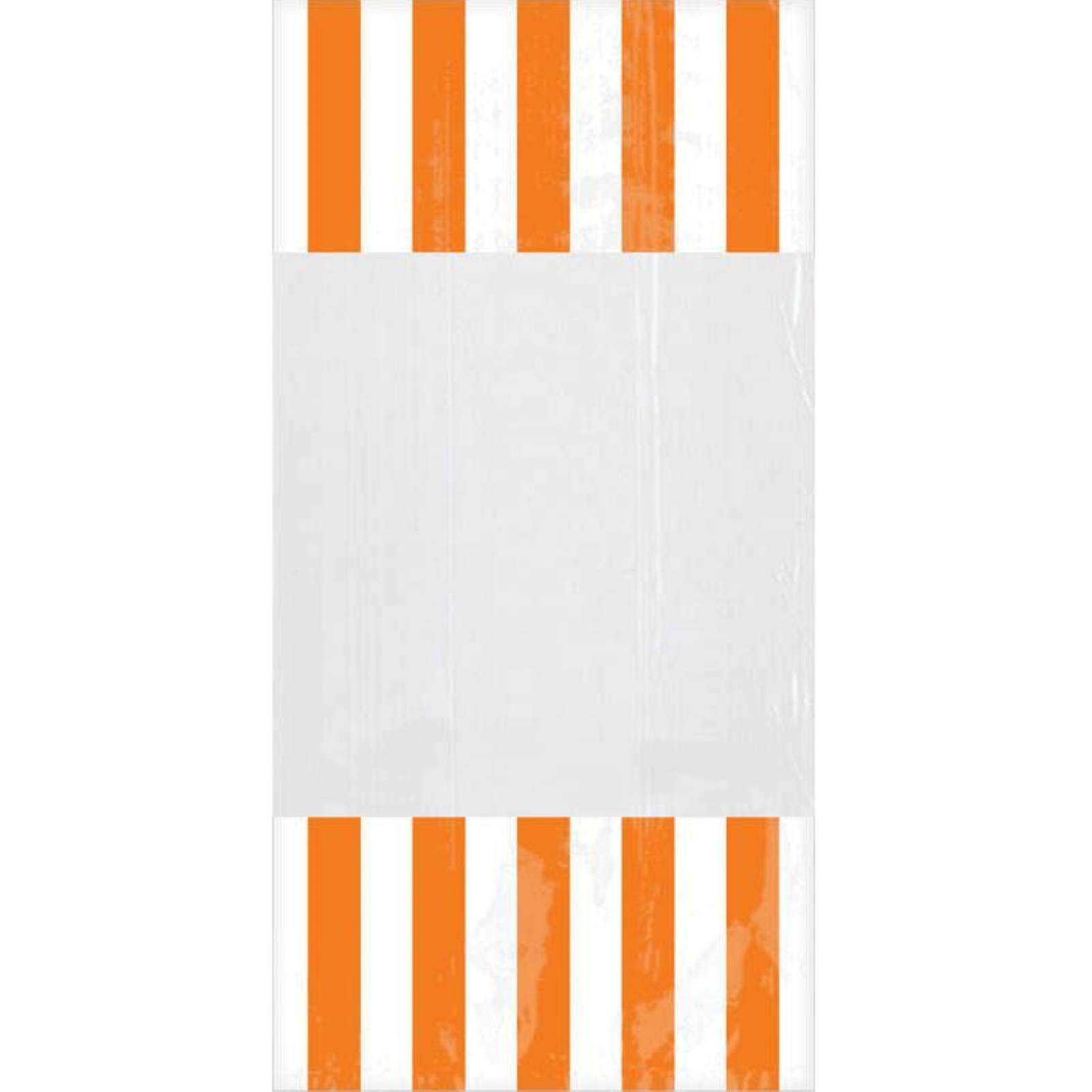 Orange Striped Cellophane Treat Bags (Pack of 10)