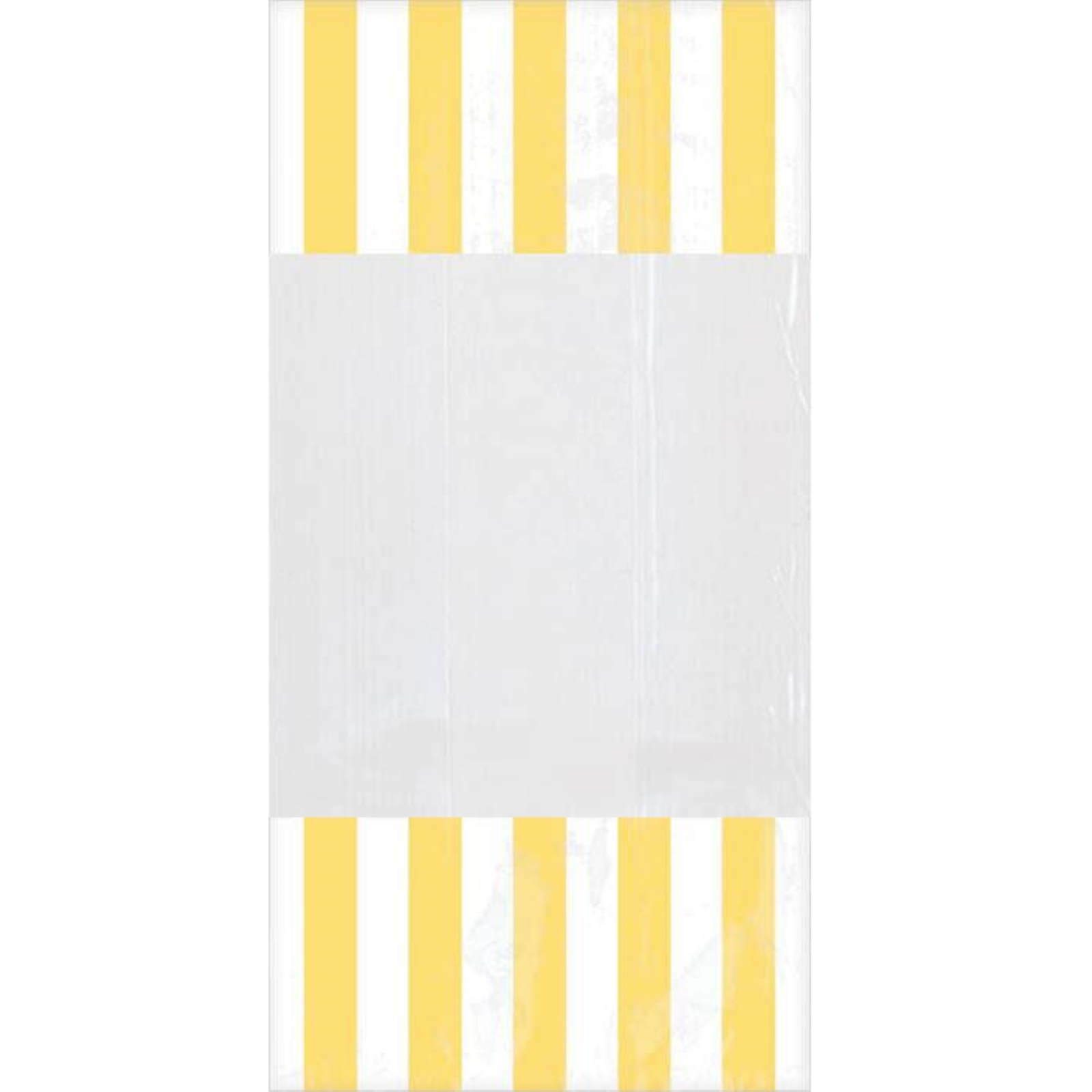 Yellow Striped Cellophane Treat Bags (Pack of 10)