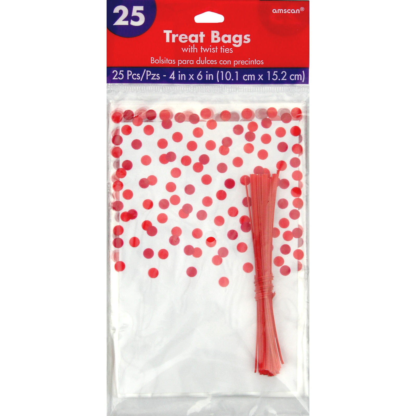 Red Dots Cellophane Treat Bags (Pack of 25)
