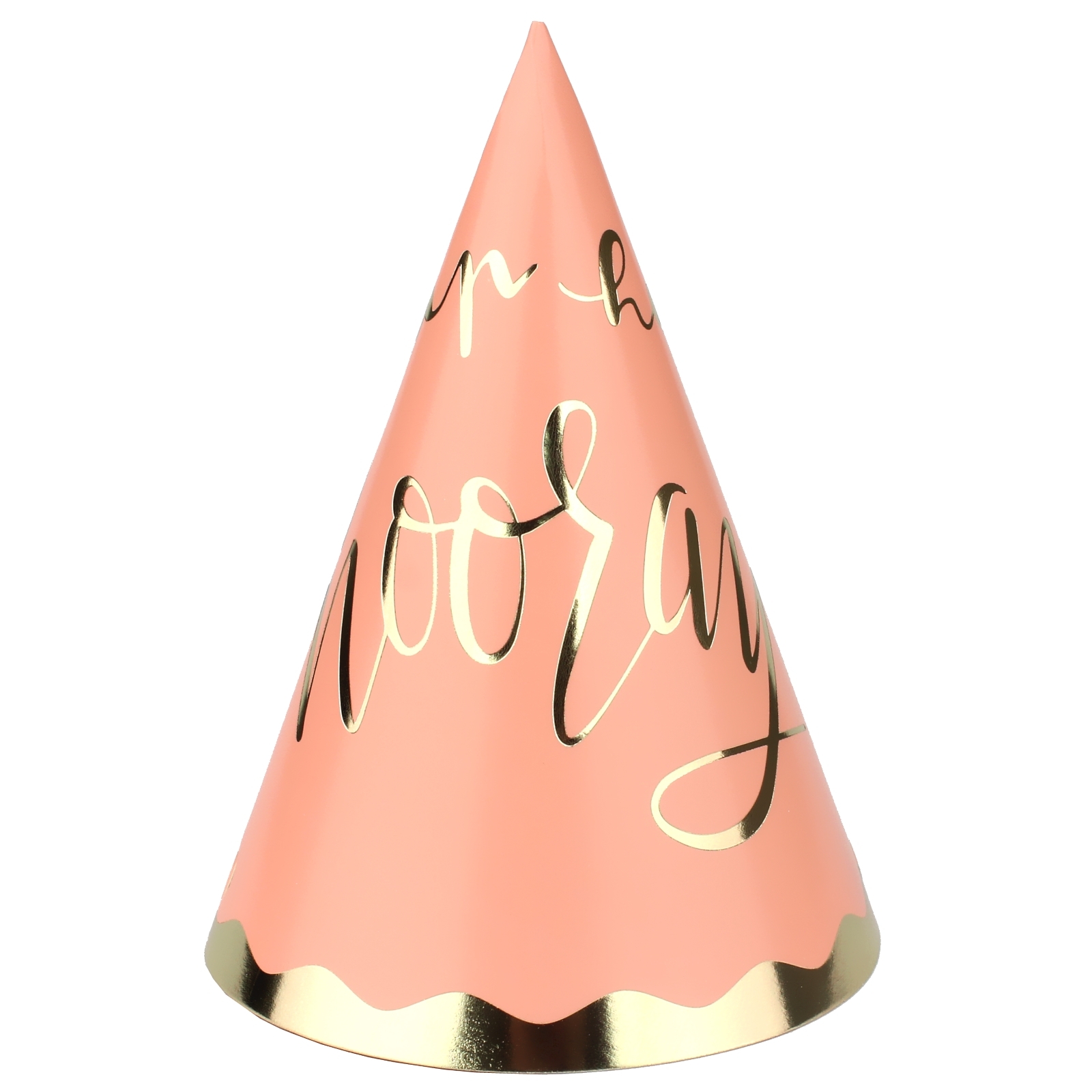 Pastel Coral and Gold Luxe Party Hats (Pack of 4)