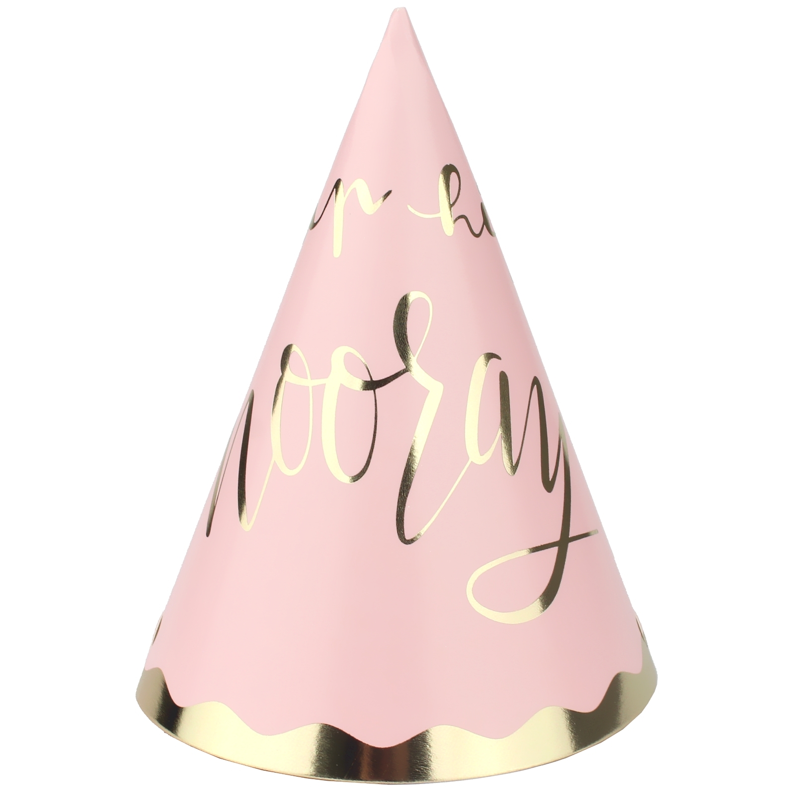 Pastel Pink and Gold Luxe Party Hats (Pack of 4)