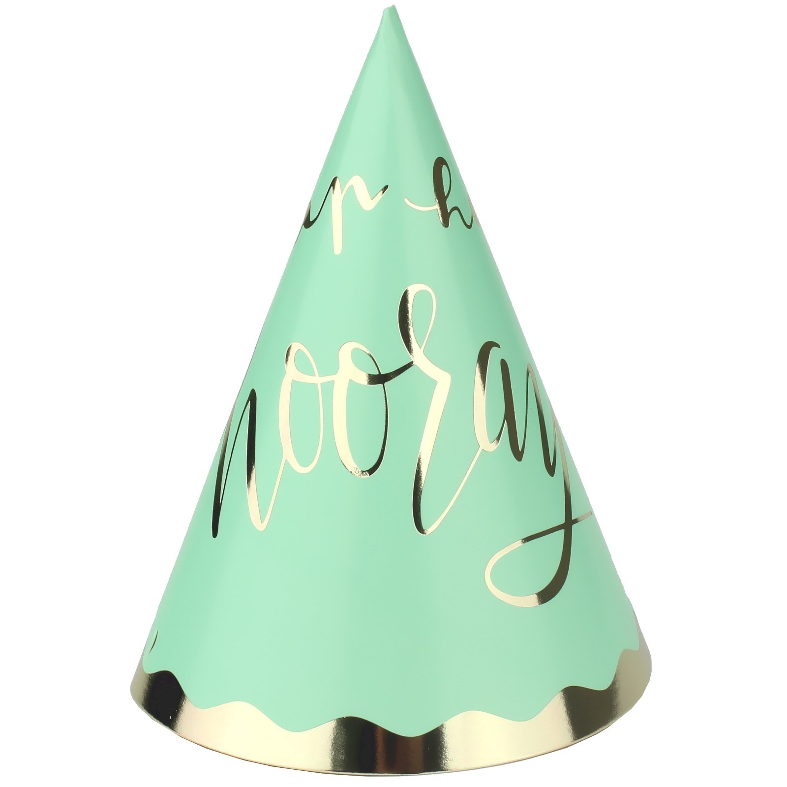Pastel Mint Green and Gold Luxe Party Hats (Pack of 4)
