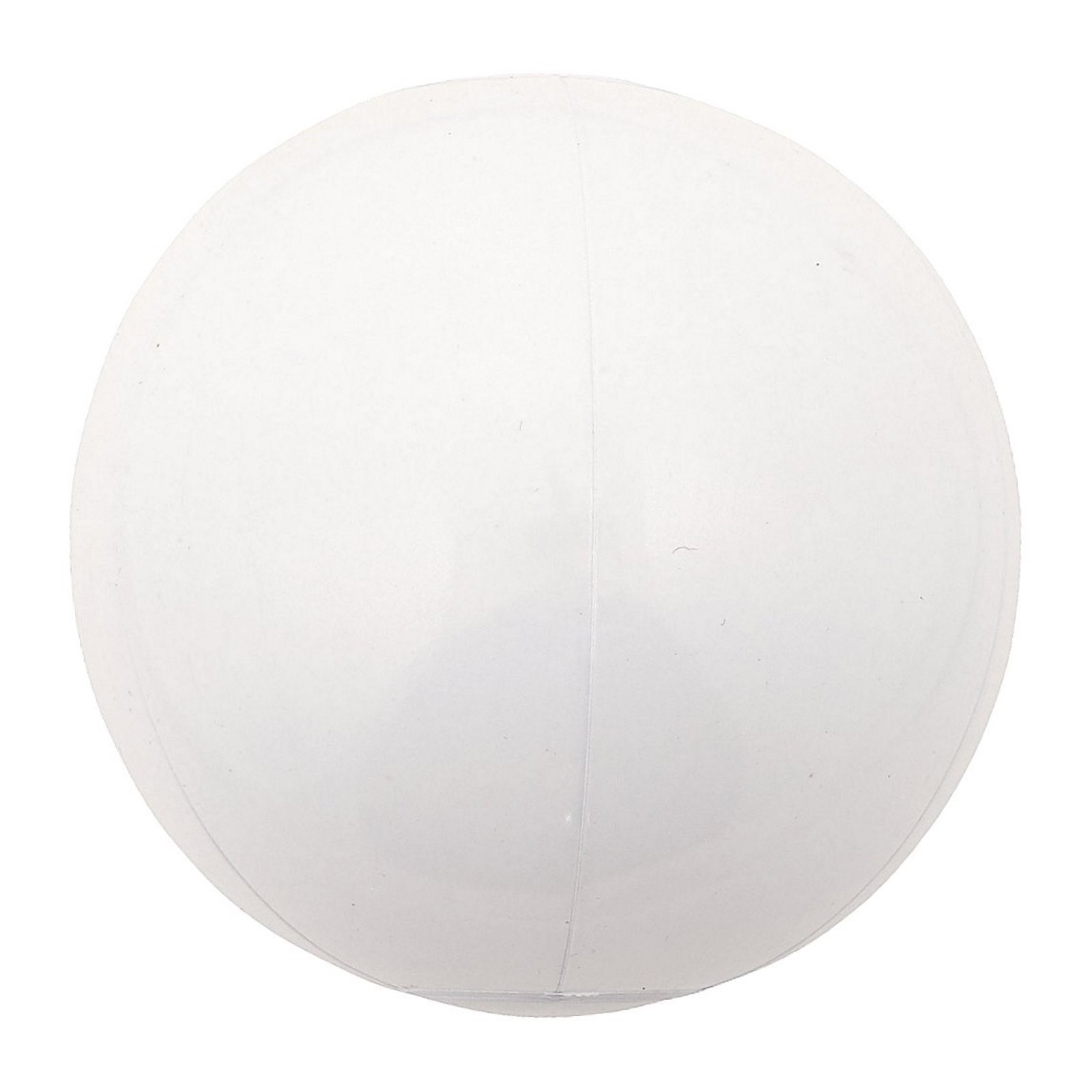 Plain white store beach balls