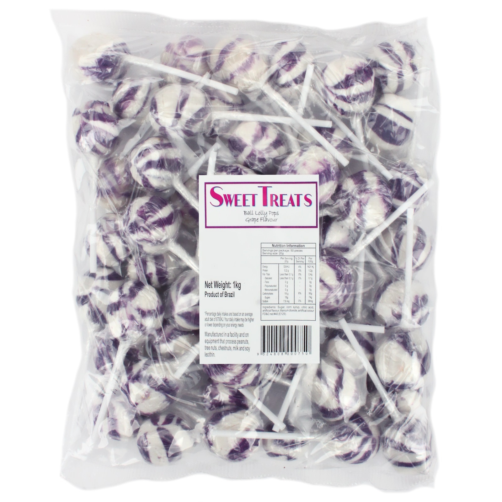 Purple Swirl Ball Lollipops (1KG)