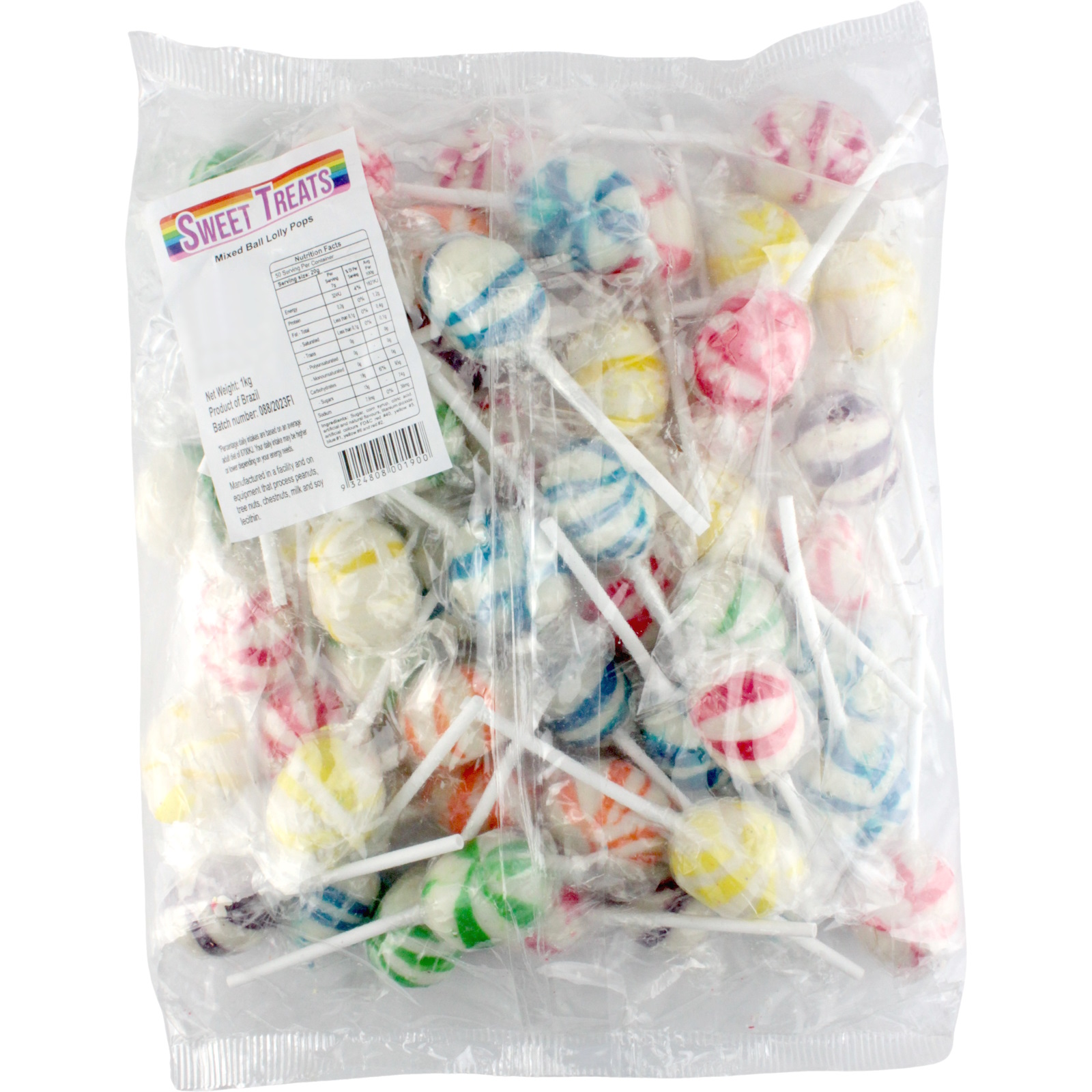 Mixed Swirl Ball Lollipops (1kg)