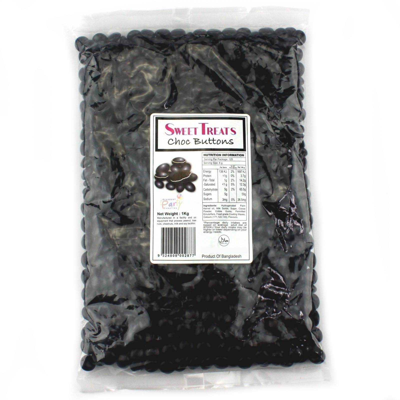Black Chocolate Buttons (1kg)