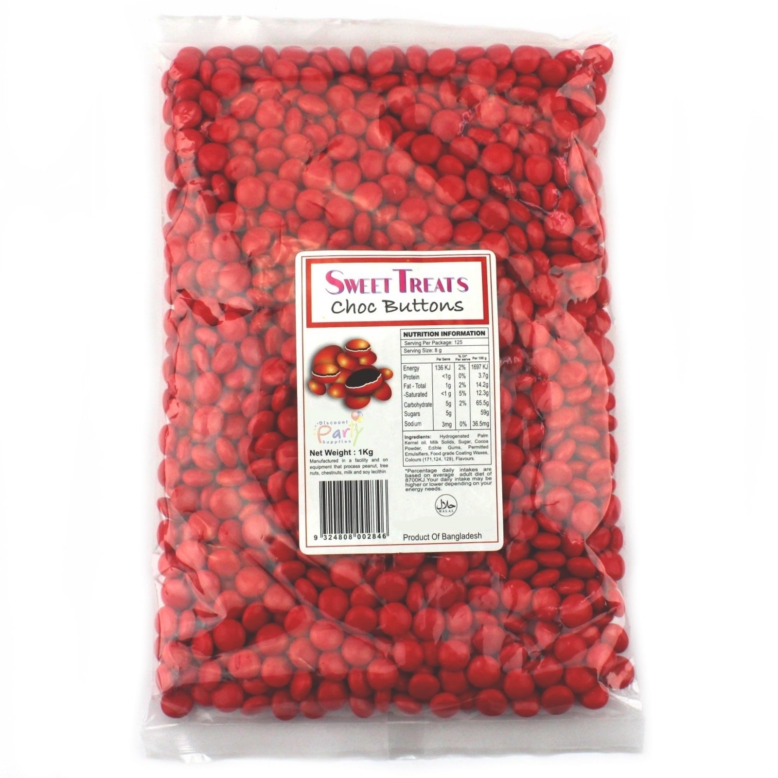 Red Chocolate Buttons (1kg)