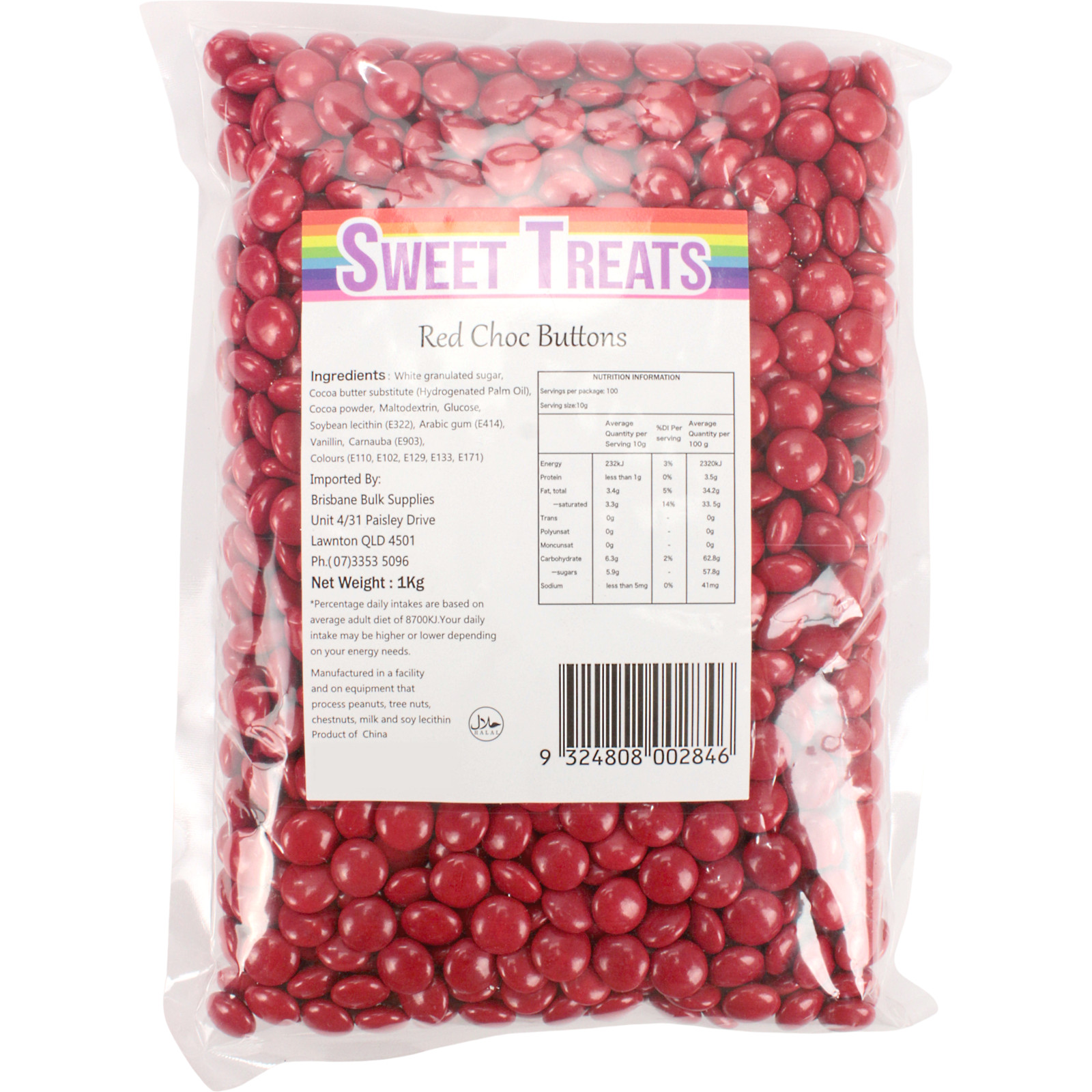 Red Chocolate Buttons (1kg)