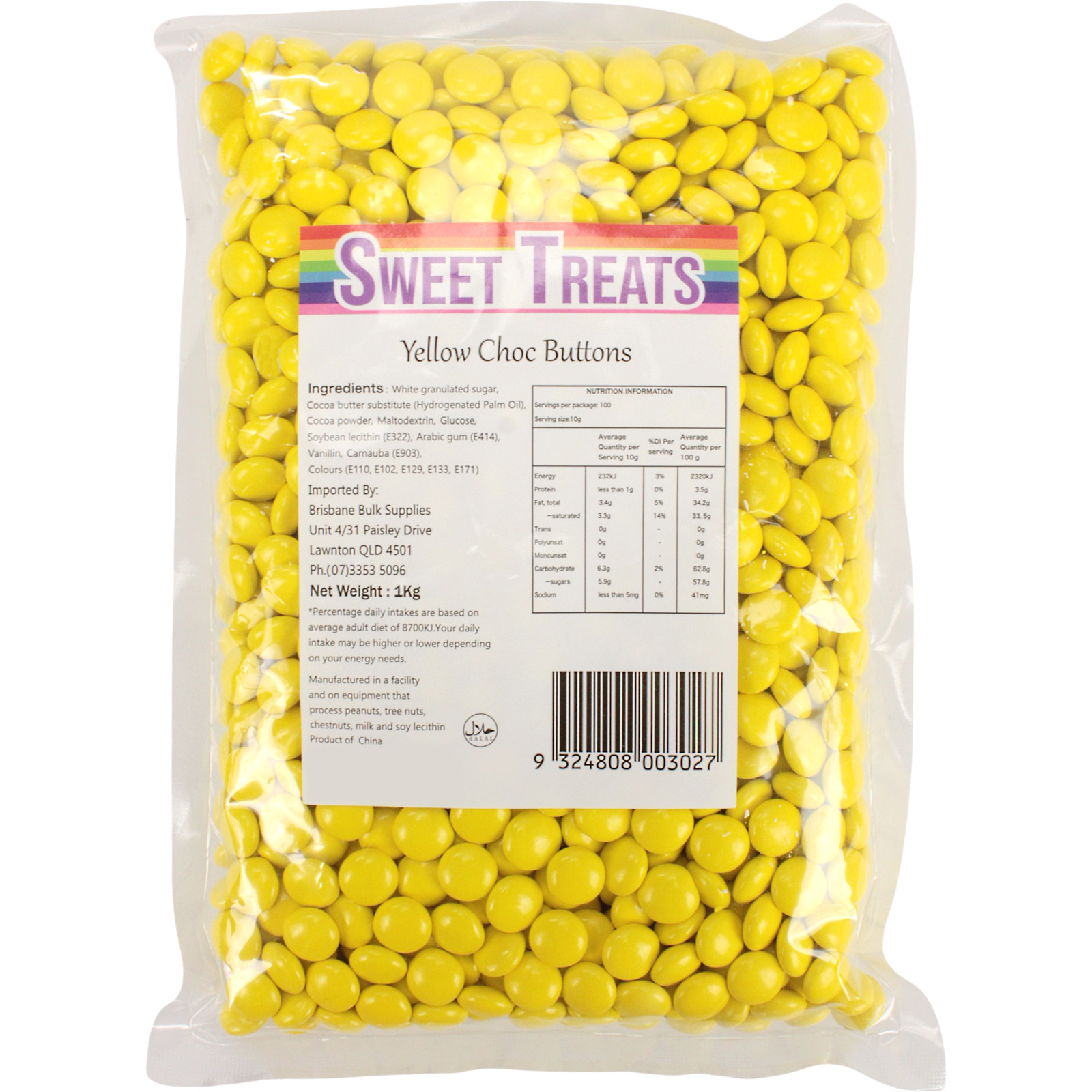 Yellow Chocolate Buttons (1kg)